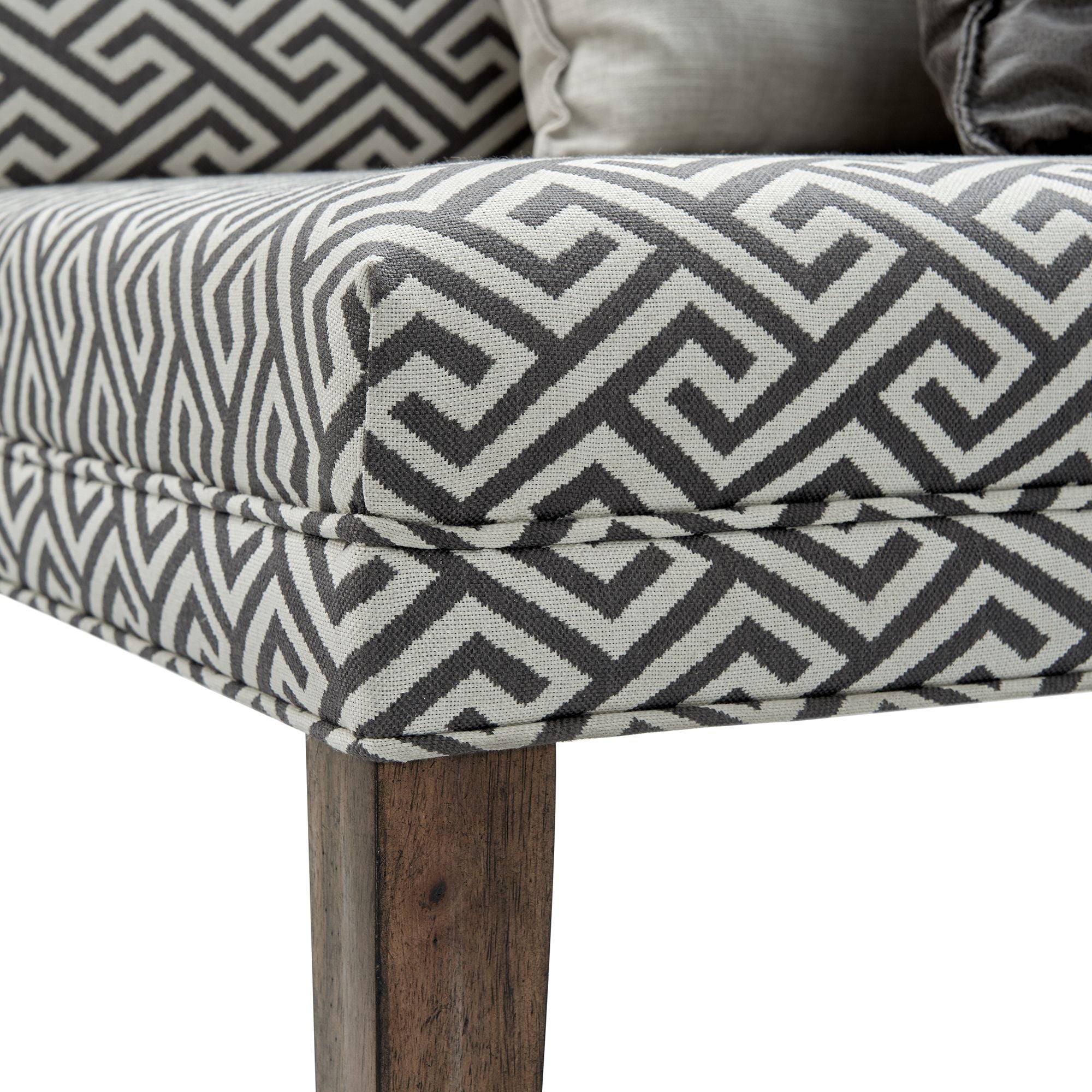 Gramercy Dining Three Seat Sofa w/Seven Pillows