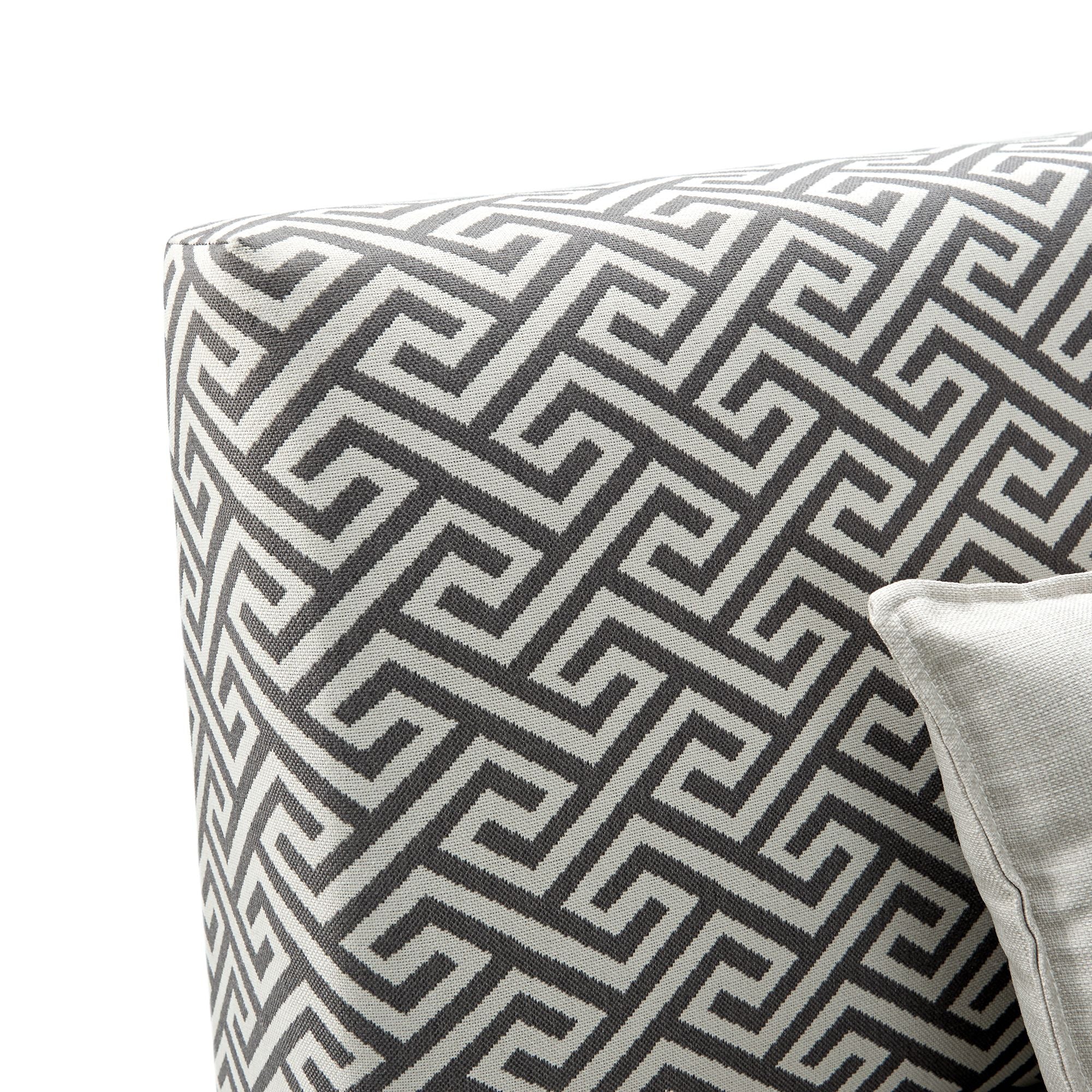 Gramercy Dining Three Seat Sofa w/Seven Pillows
