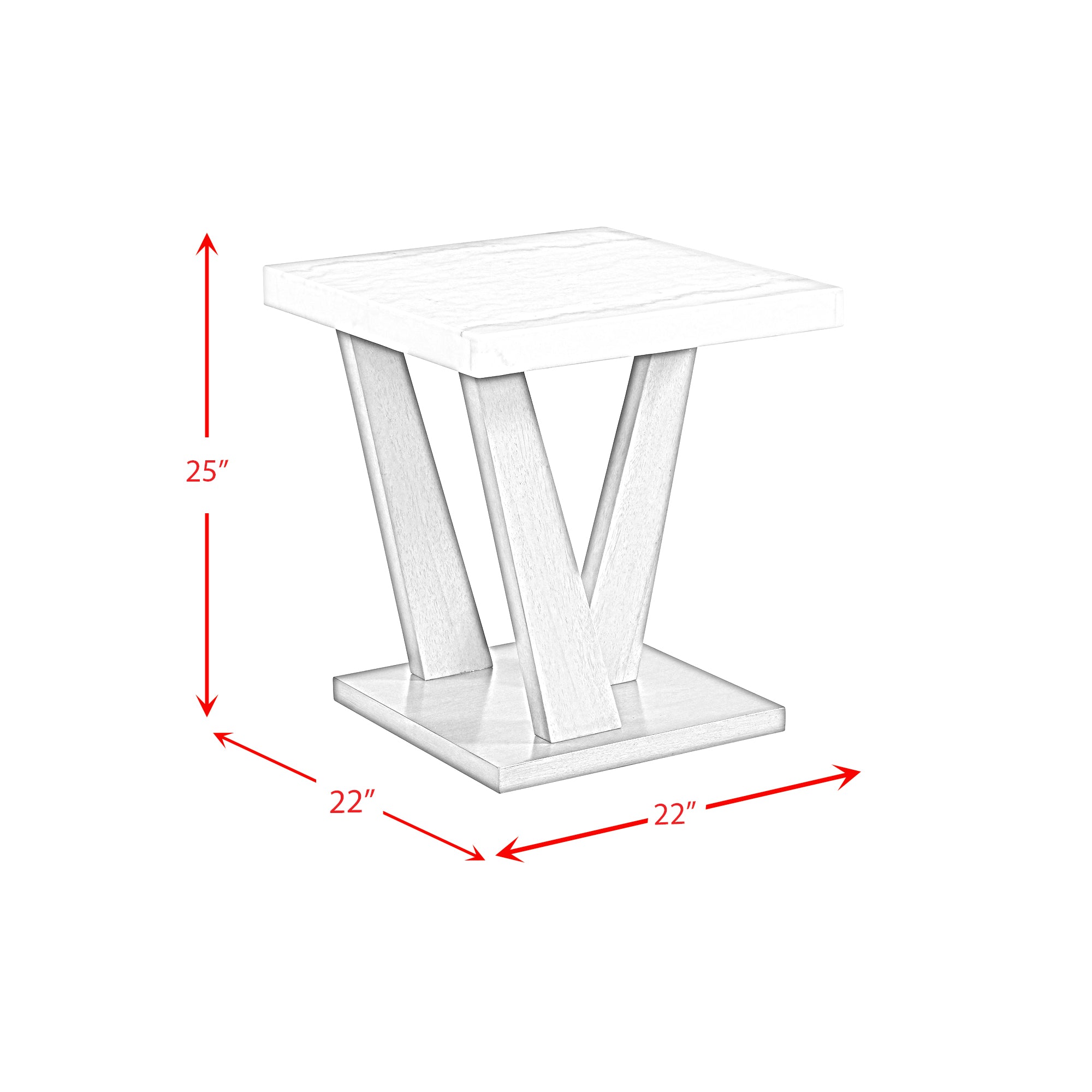 Greta Square End Table in grey