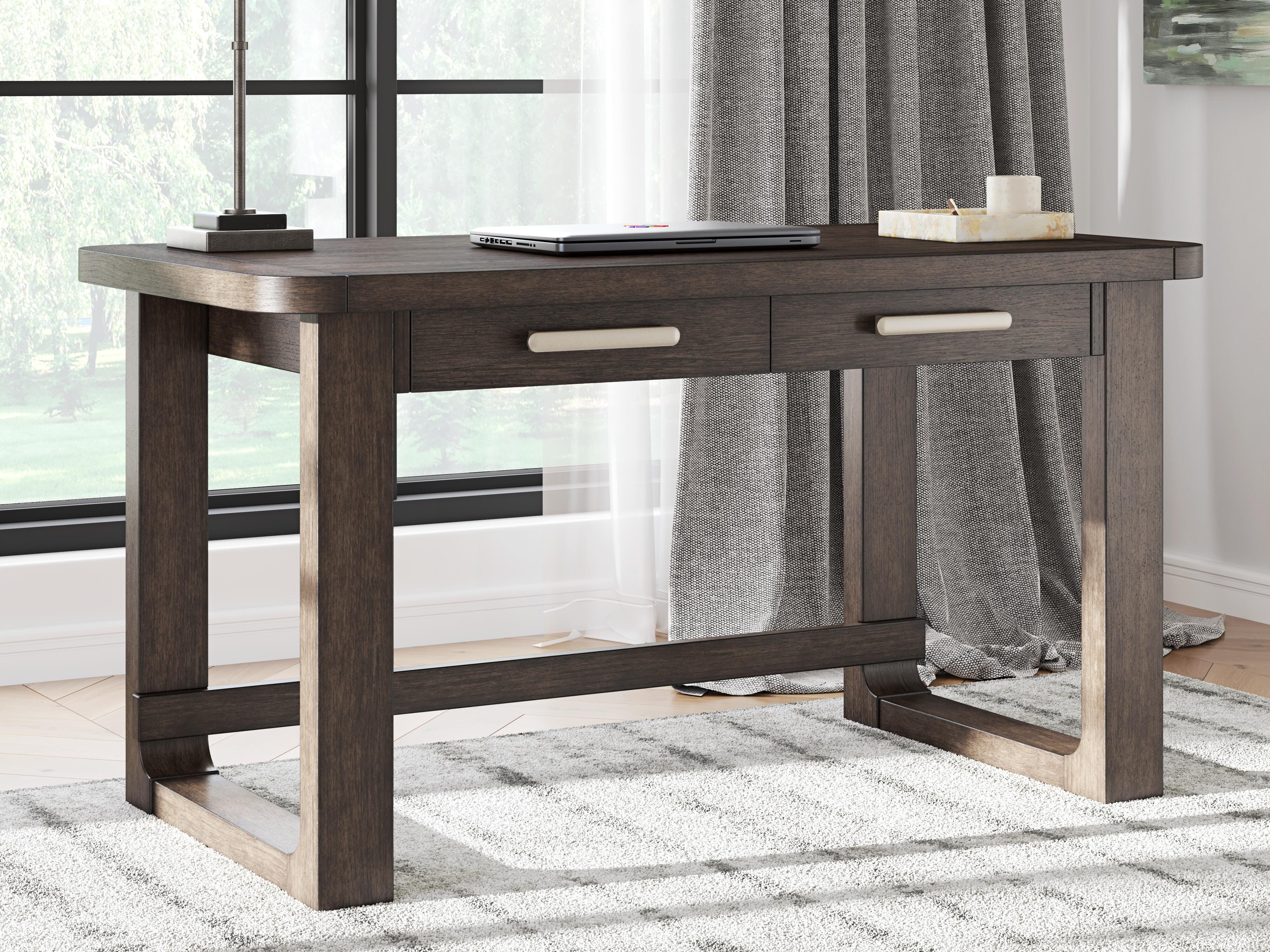 Dar Furniture - Ashley Furniture - Breckington 56" Home Office Desk - Home Office Desk / Dark Brown - H556-44