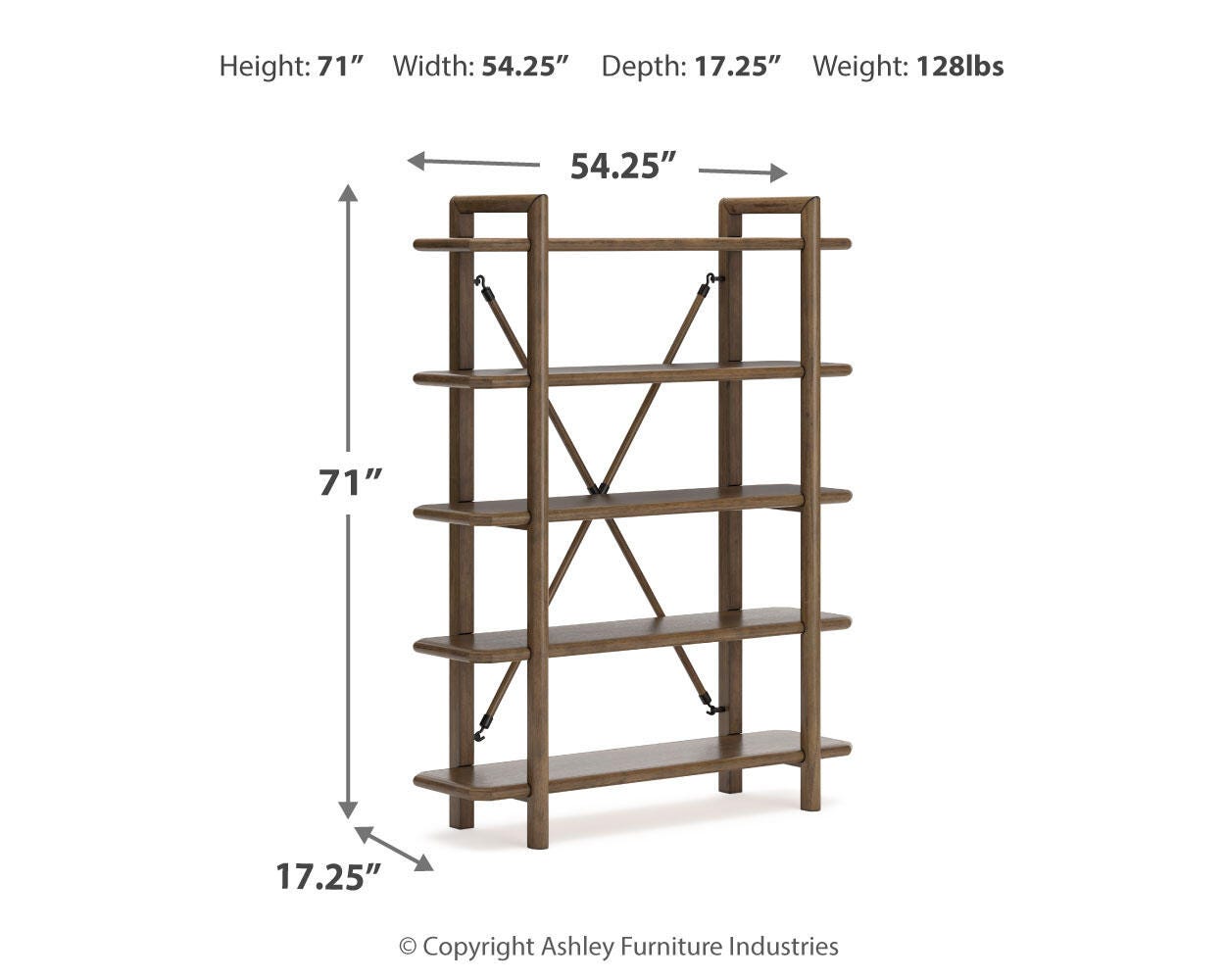 Roanhowe 71" Bookcase