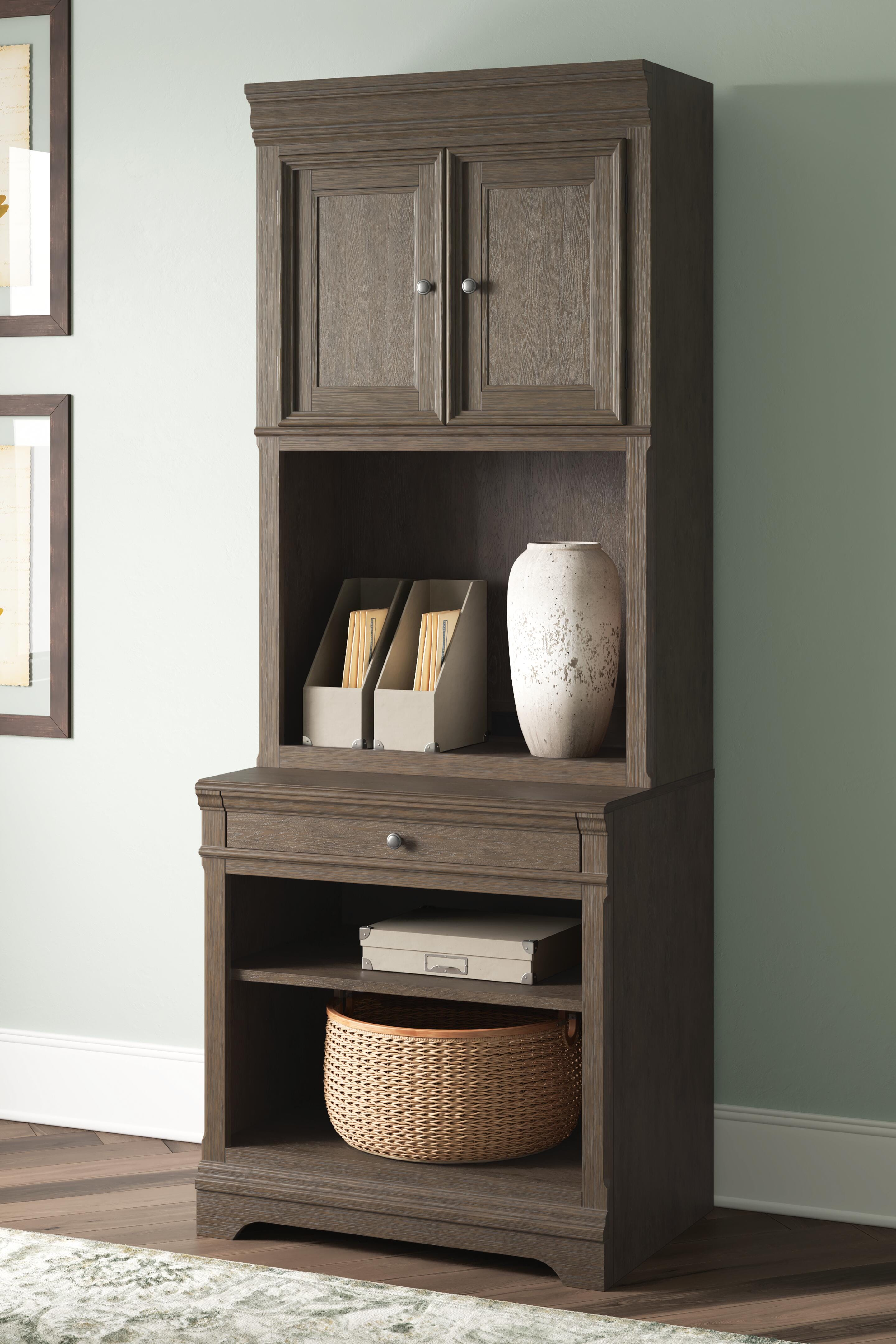 Dar Furniture - Ashley Furniture - Janismore Bookcase - Bookcase / Weathered Gray - H776H7