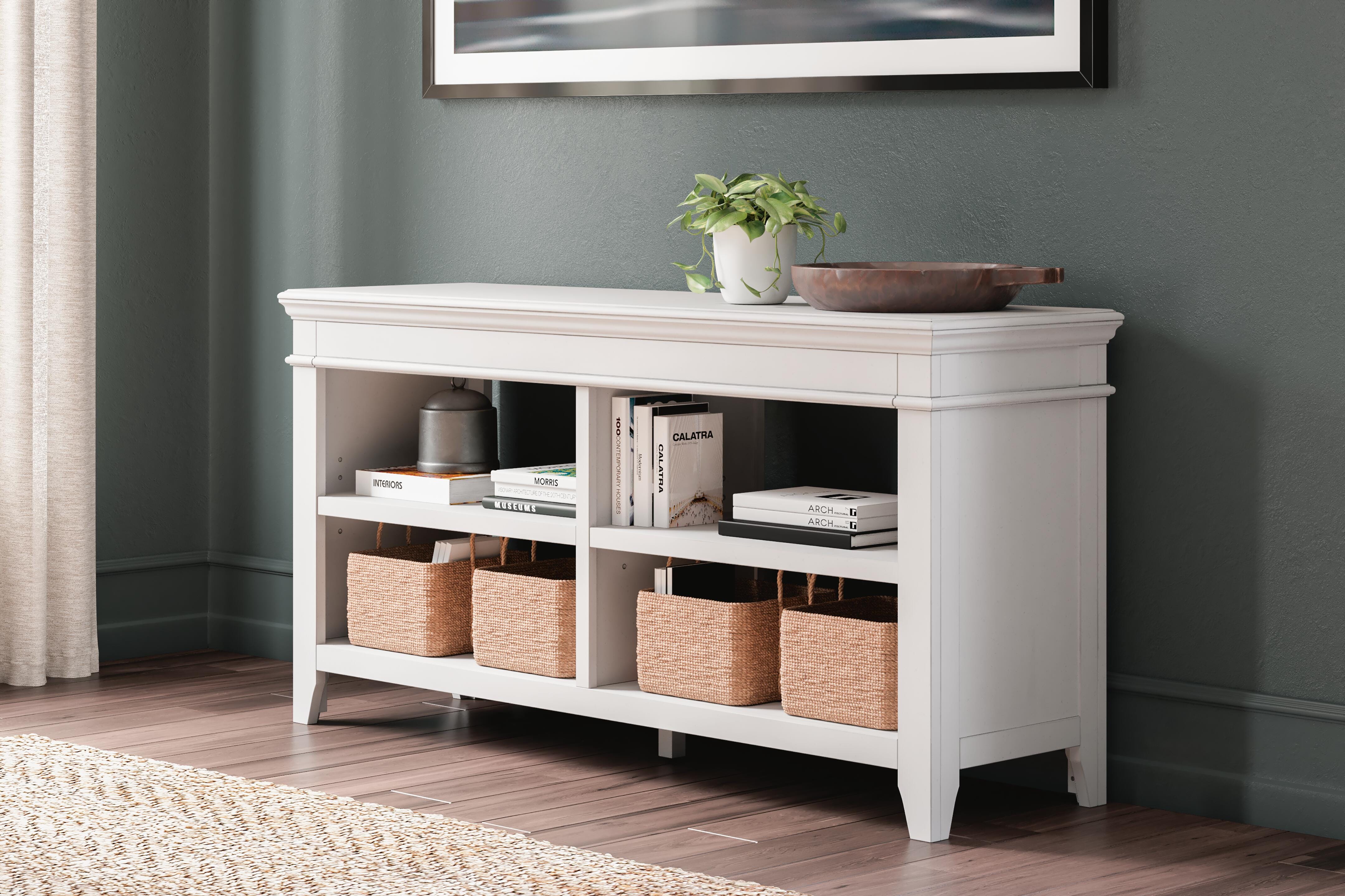 Dar Furniture - Ashley Furniture - Kanwyn Credenza - Credenza / Whitewash - H777-46
