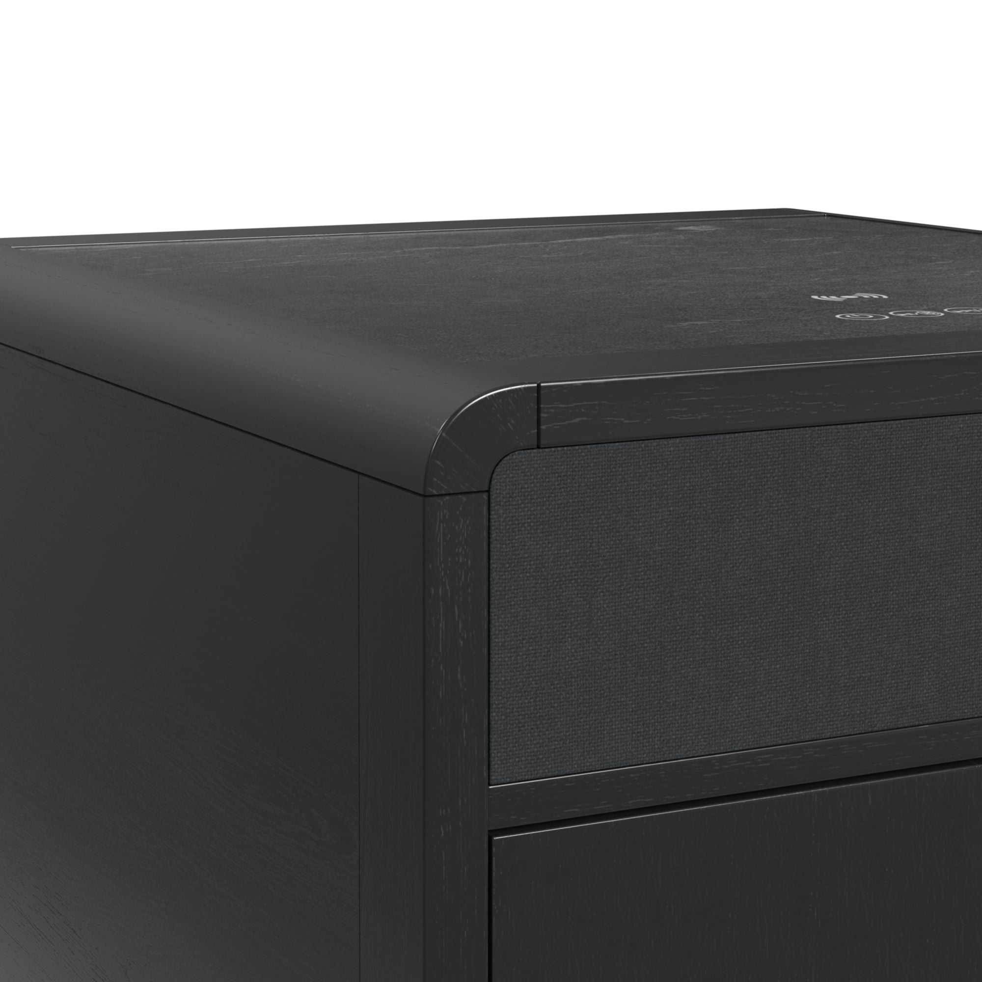 Halo Square Smart End table in Black