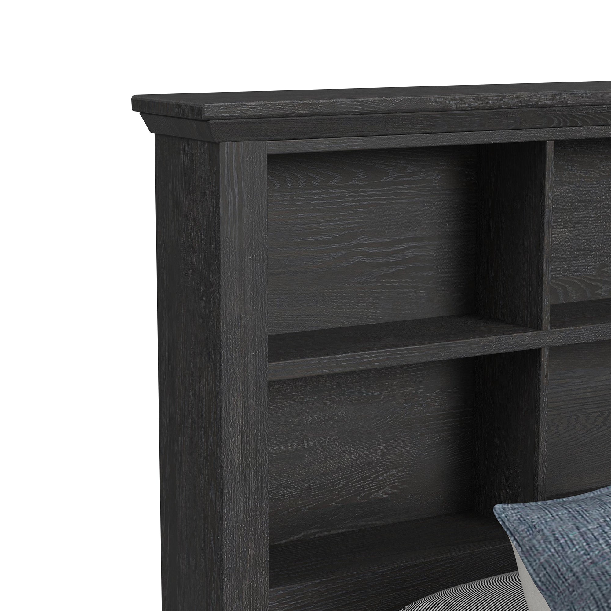Hampton Kids Full Bookcase Bed in Charcoal