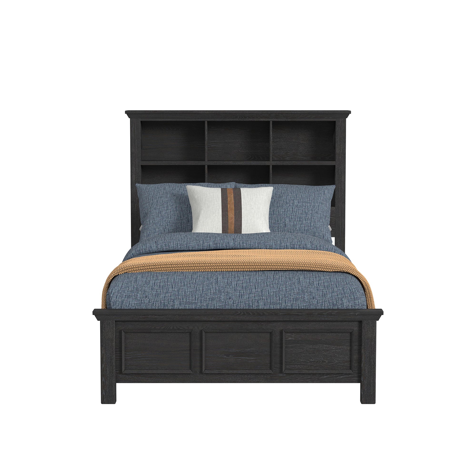 Hampton Kids Full Bookcase Bed in Charcoal
