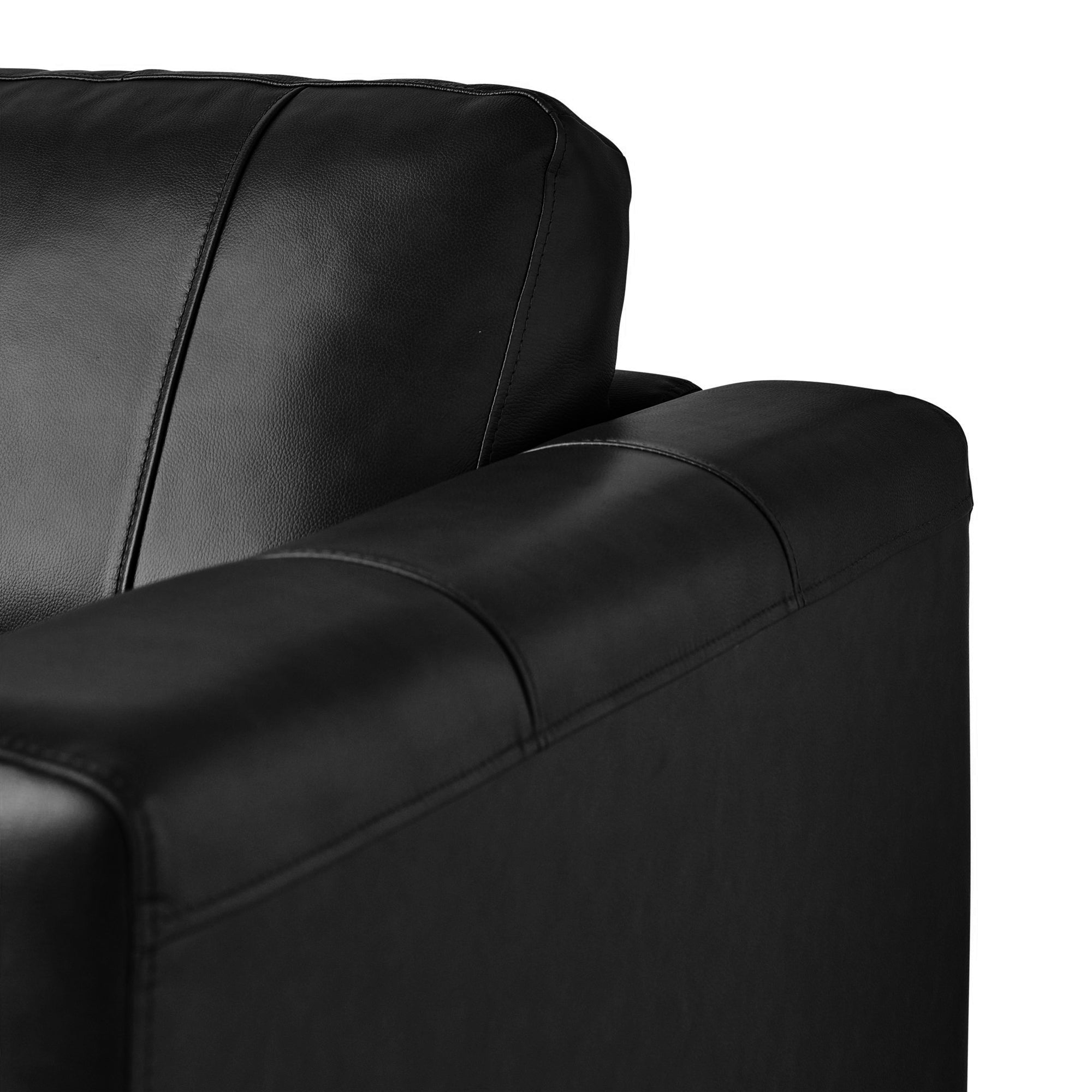 Hampton Sofa In Fiero Black (Top Grain/PVC)