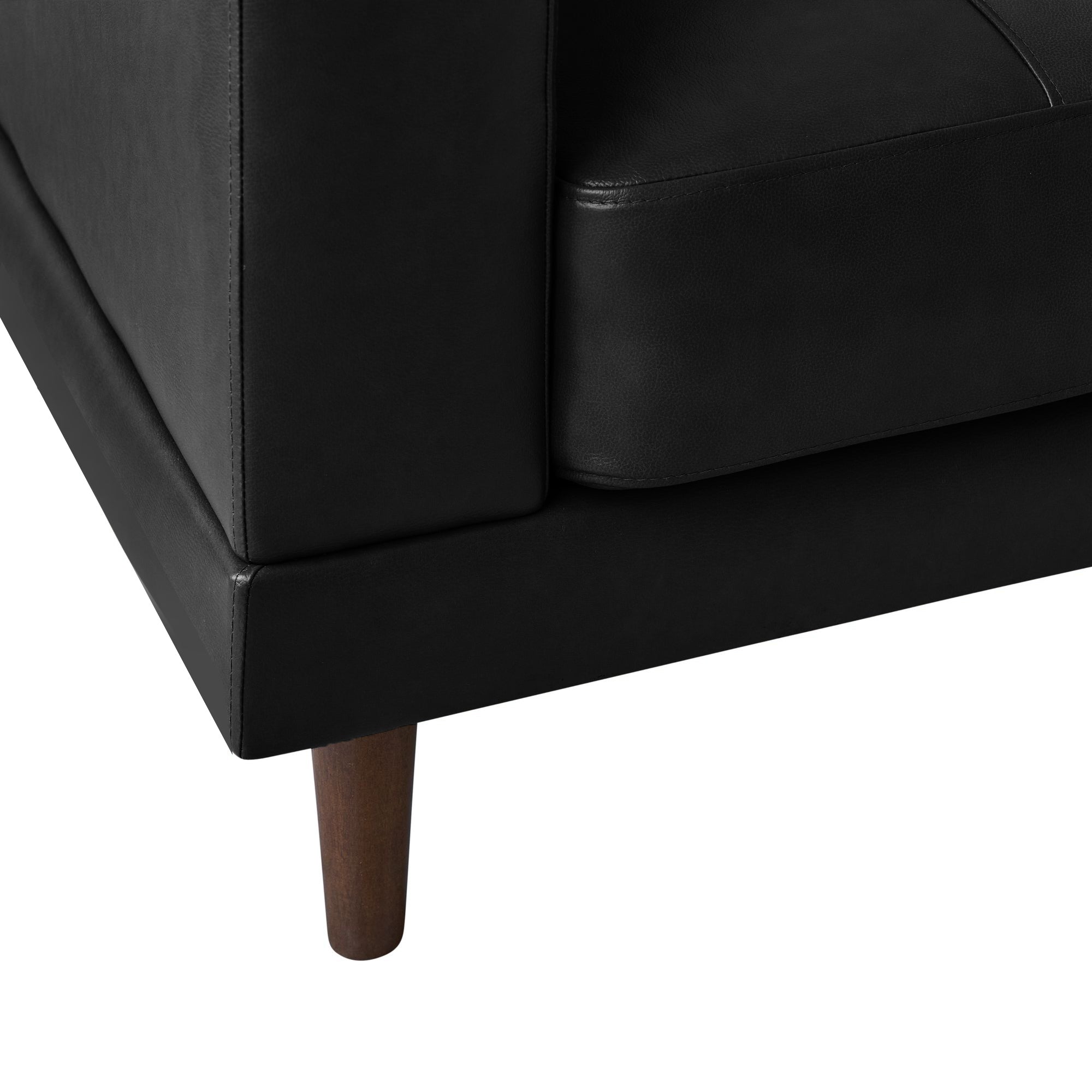 Hampton Chair In Fiero Black (Top Grain/PVC)