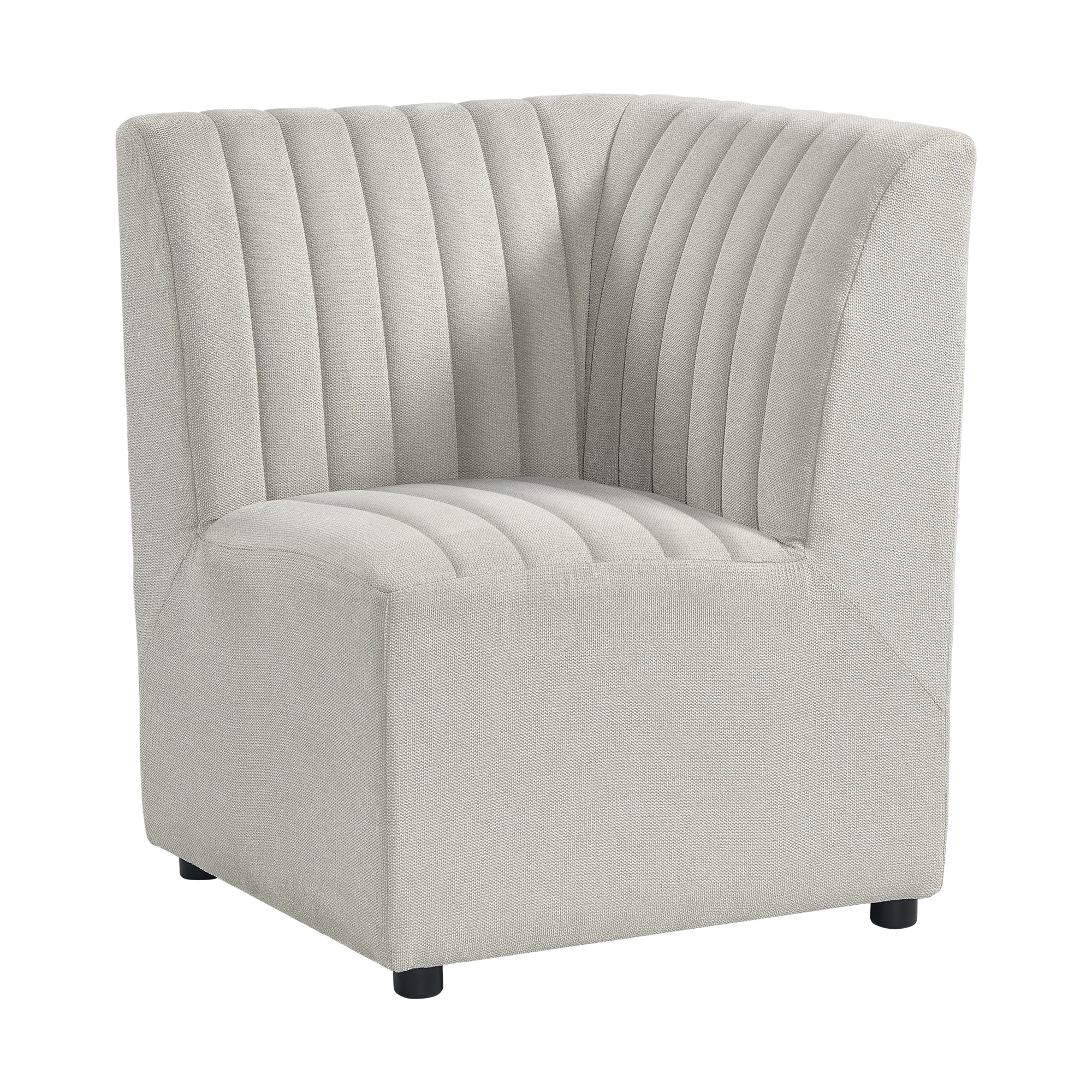 Jemma Upholstered Corner Chair in Beige Linen