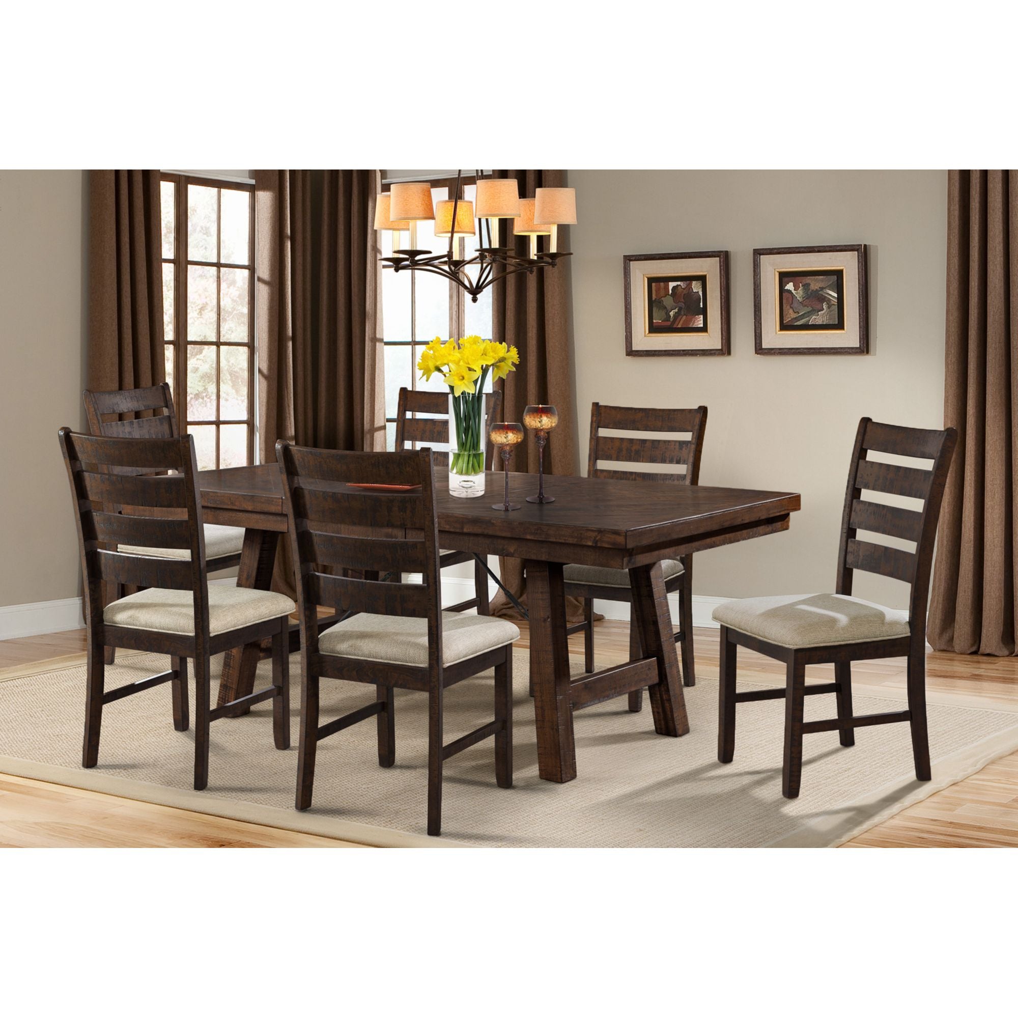 Jax Ladder Back Side Chair (2 Per Pack) in Cherry – SKU DJX150SC | Elements