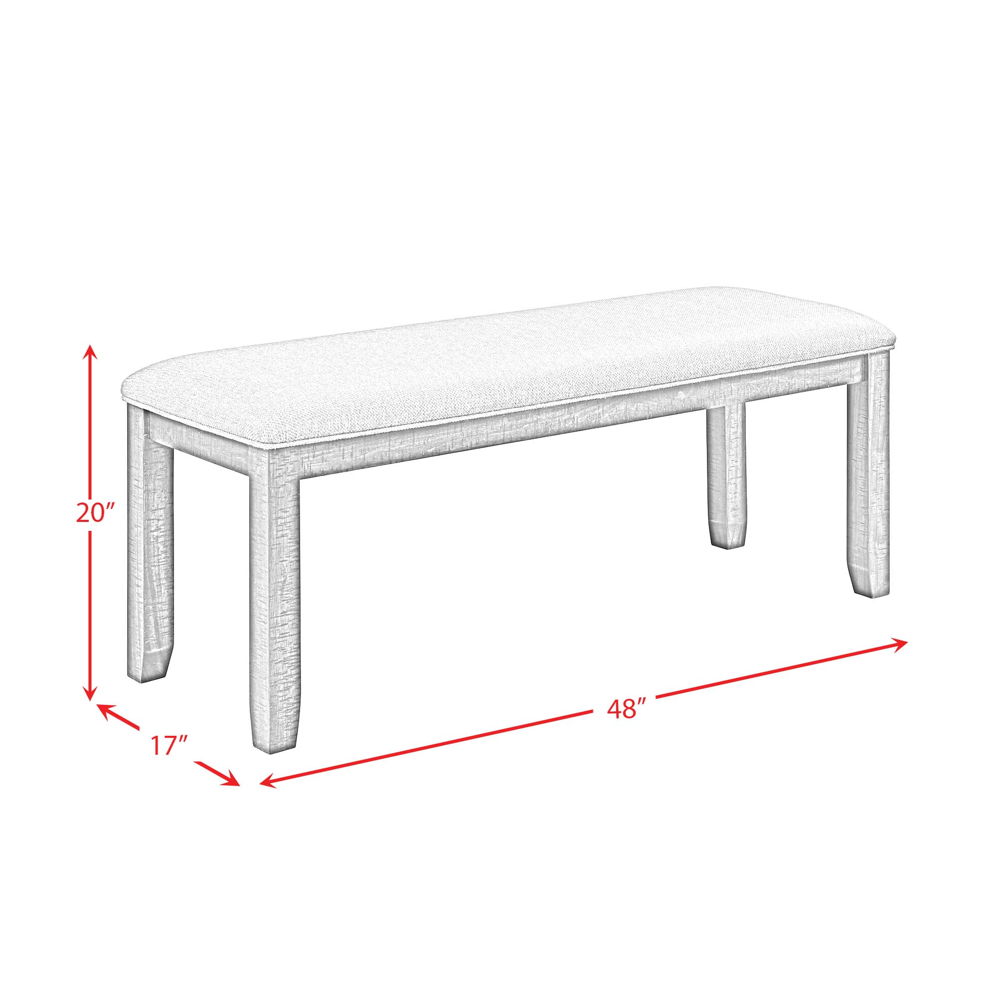 Jax 6PC Dining Set (72" Table + 4 Chairs + Bench) in Cherry