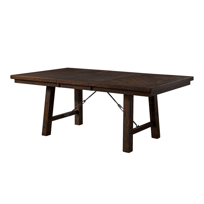 Jax 6pc Dining Set- Table 4 Upholstered Side Chairs & Bench in Cherry