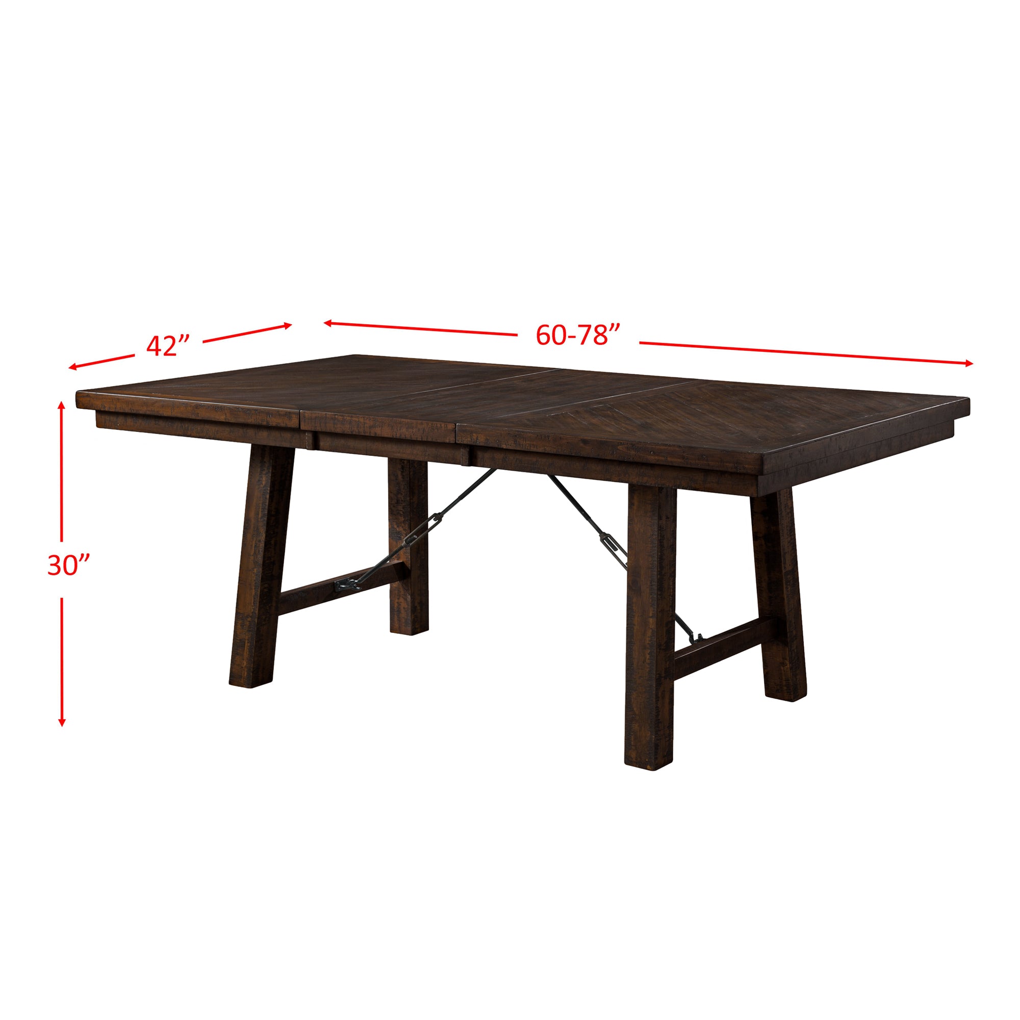 Jax 6pc Dining Set- Table 4 Upholstered Side Chairs & Bench in Cherry