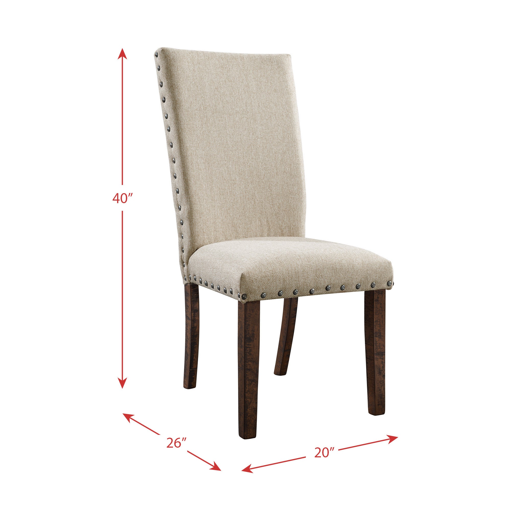 Jax Upholstery Back Side Chair (2 Per Pack) in Cherry