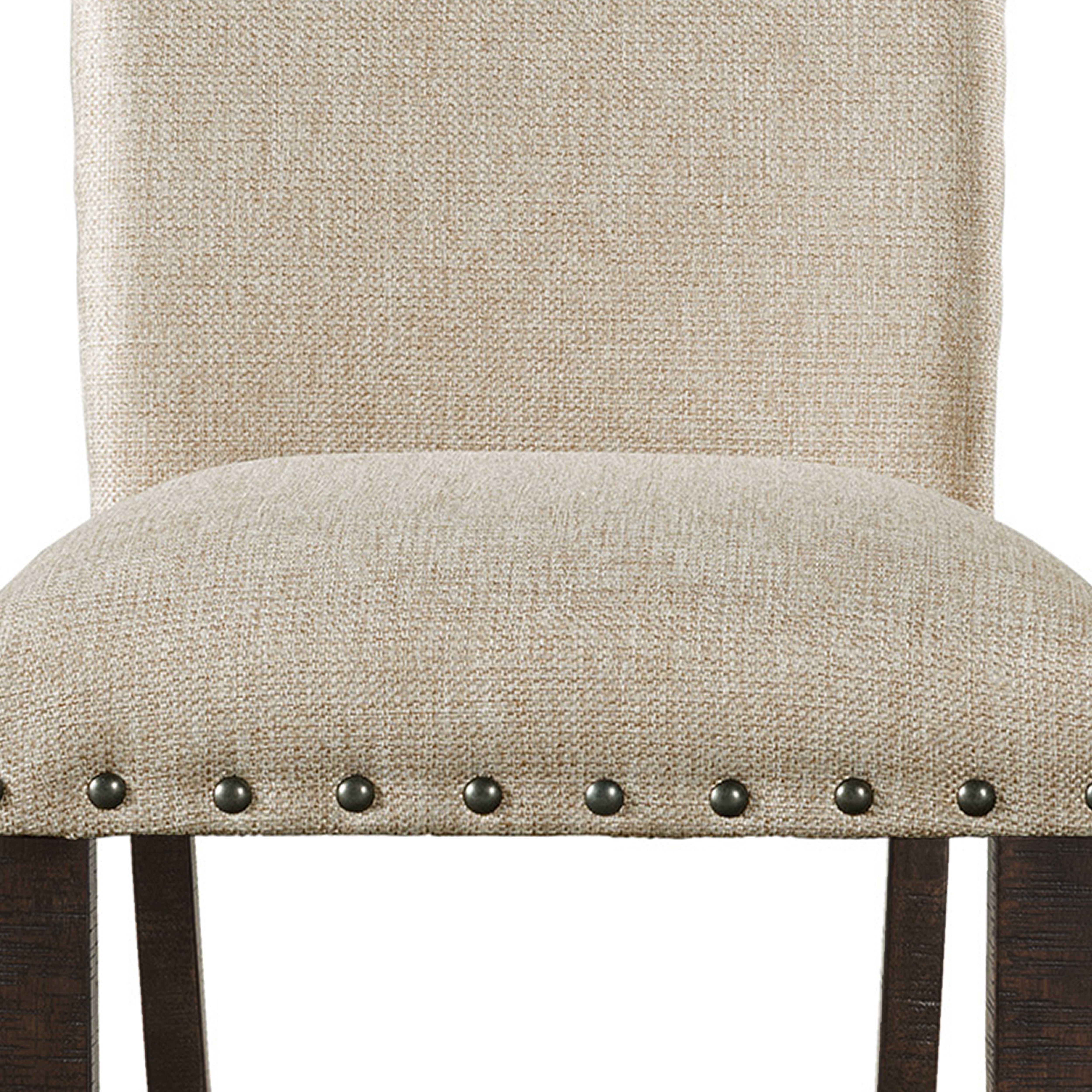 Jax 6pc Dining Set- Table 4 Upholstered Side Chairs & Bench in Cherry