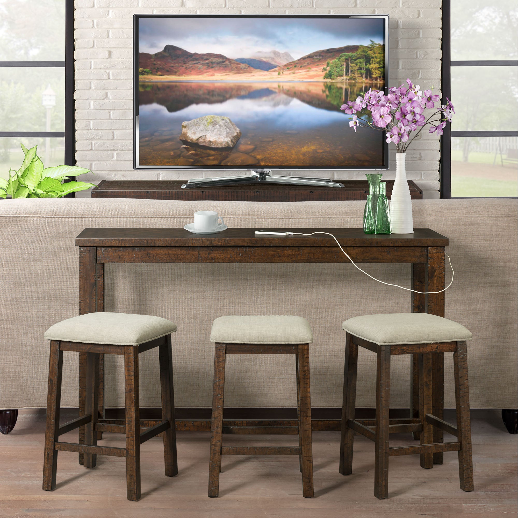 Jax Bar Table Single Pack (Table + Three Stools) in Cherry