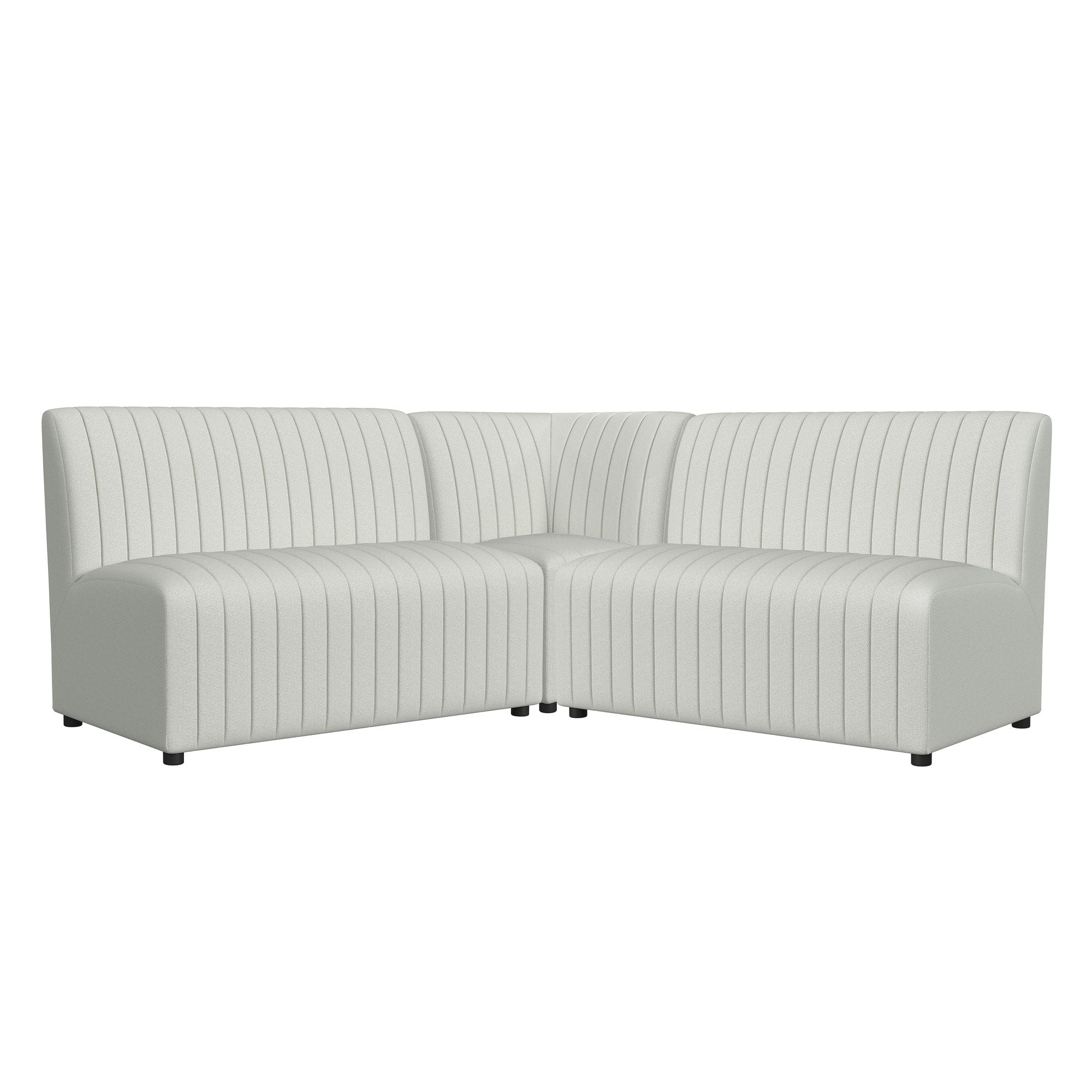 Jemma Upholstered Corner Chair in Beige Linen