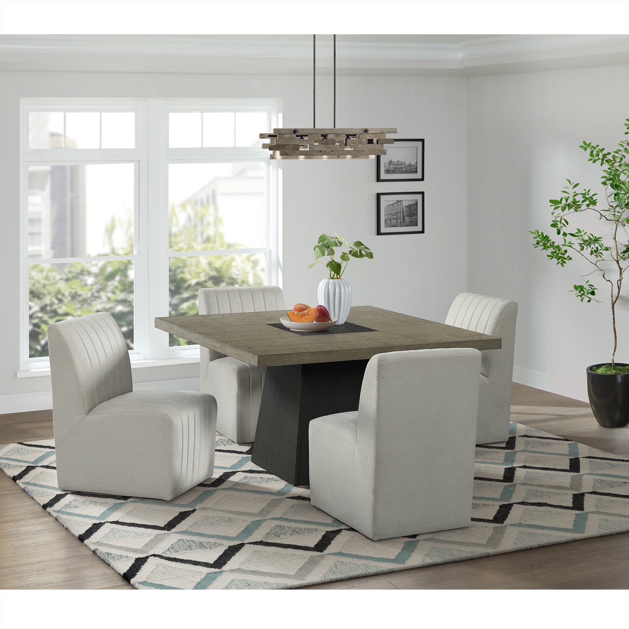 Jemma Upholstered Side Chair in Beige Linen (2 Per Carton) – SKU D-7570-6-SC | Elements