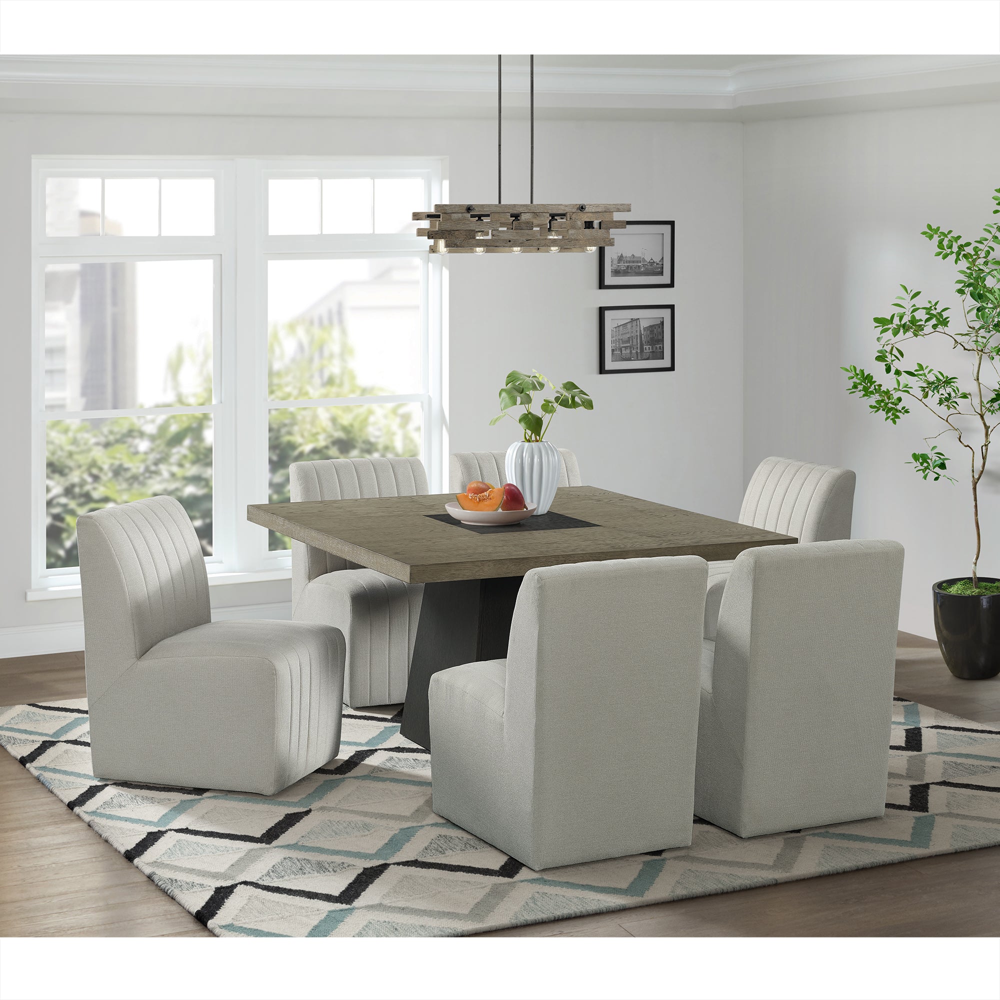 Jemma Upholstered Side Chair in Beige Linen (2 Per Carton)