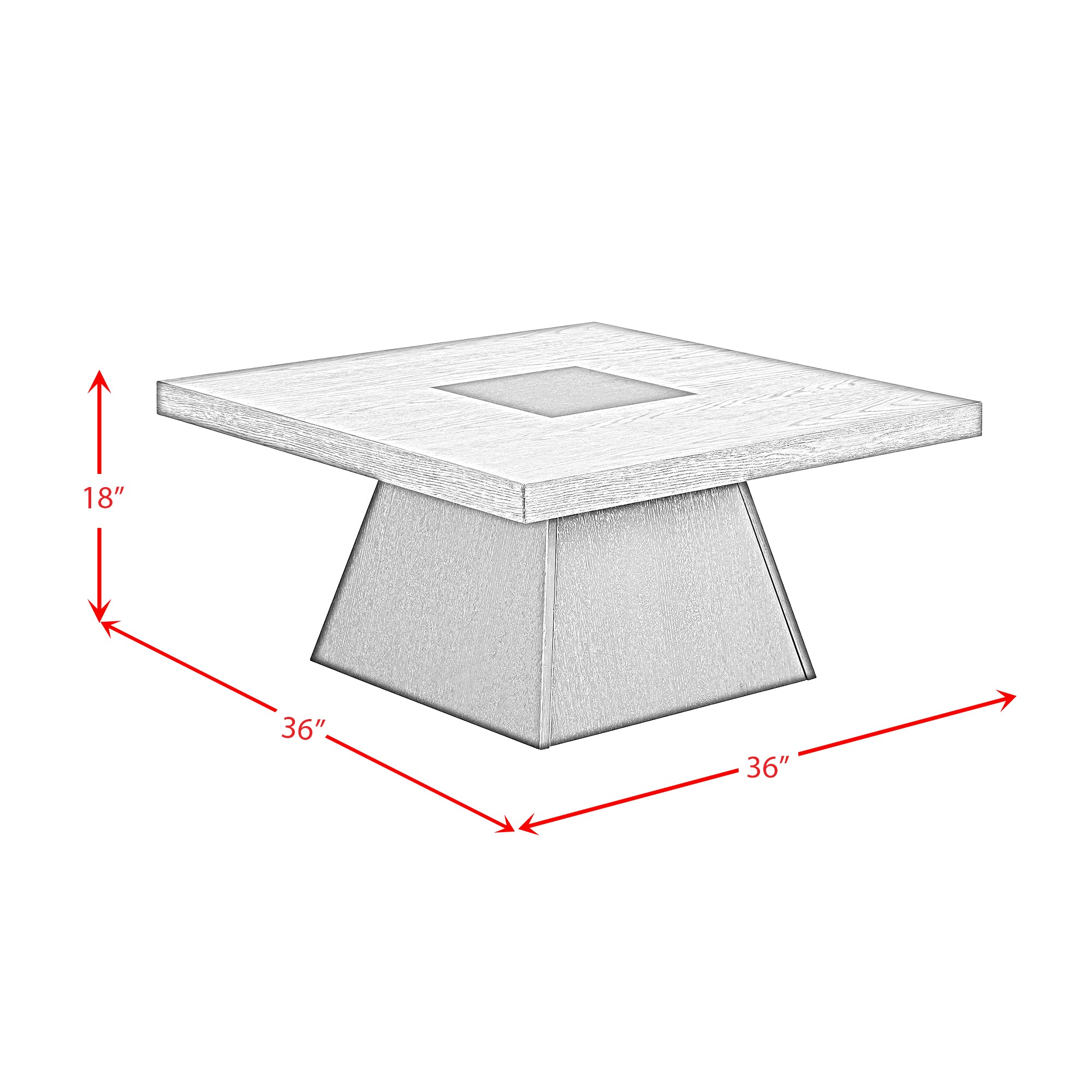 Jemma Coffee Table in Grey and Dark Espresso