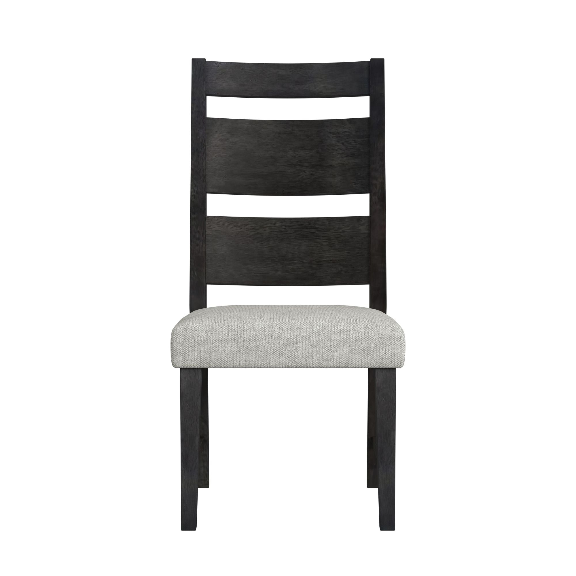Jemma Wood Back Dining Side Chair with Beige Linen in Dark Espresso (2 Per Carton)