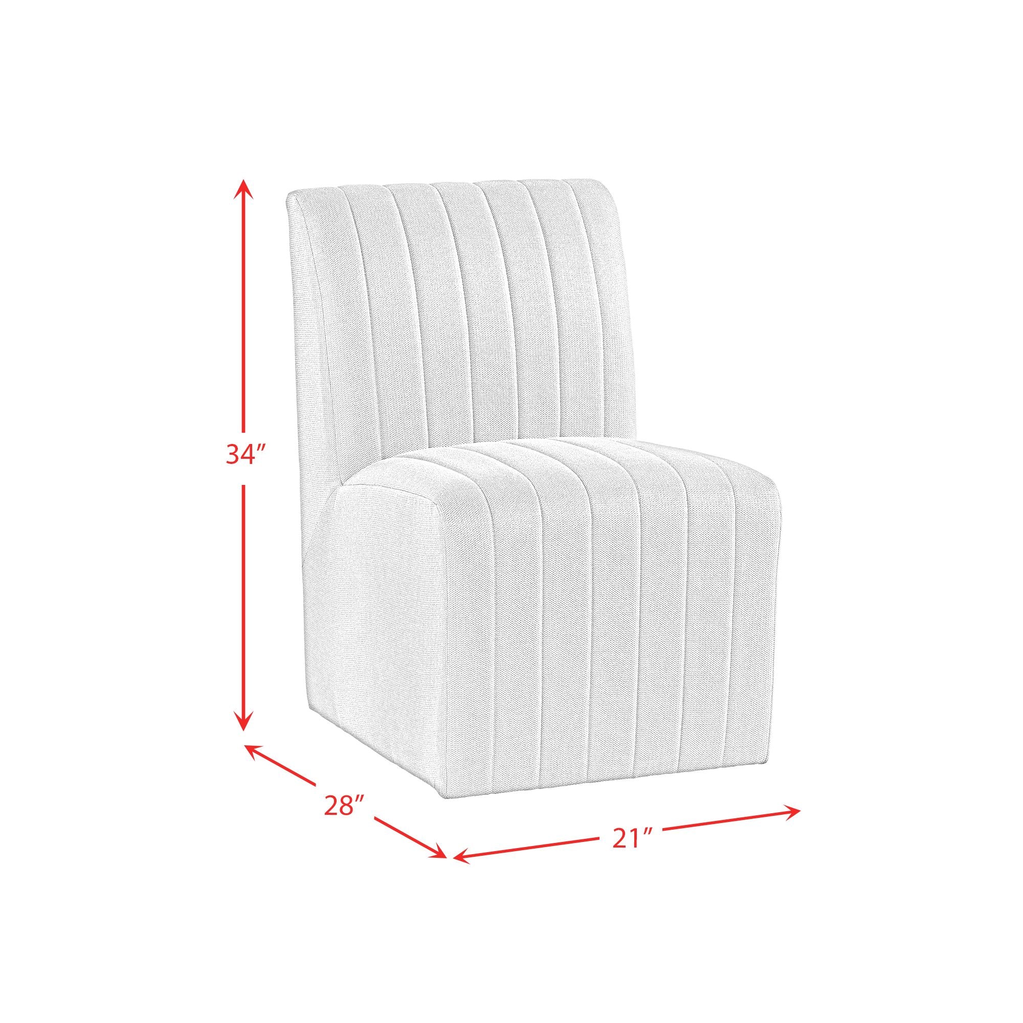 Jemma Upholstered Side Chair in Beige Linen (2 Per Carton)