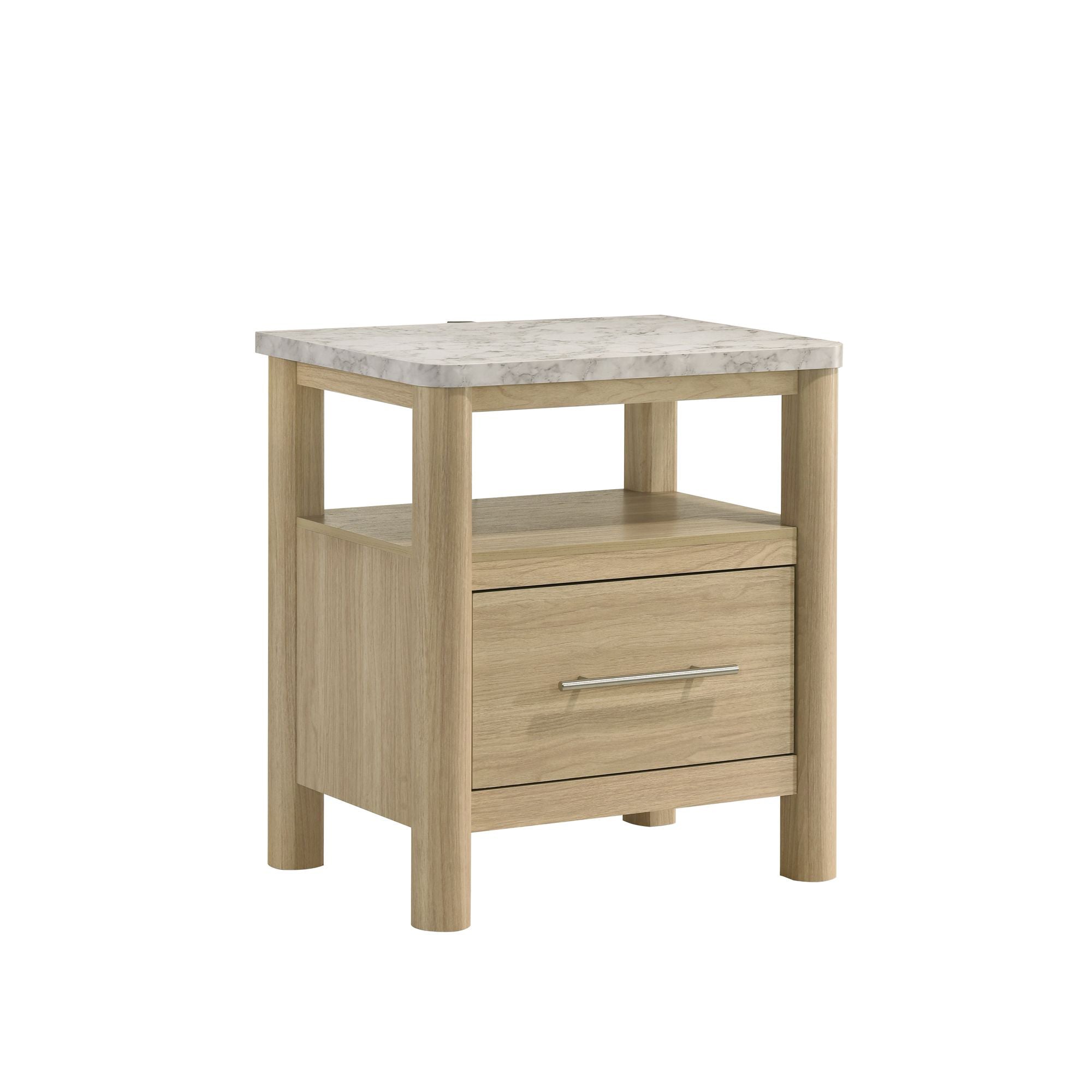 Jonas Nightstand with USB in Natural