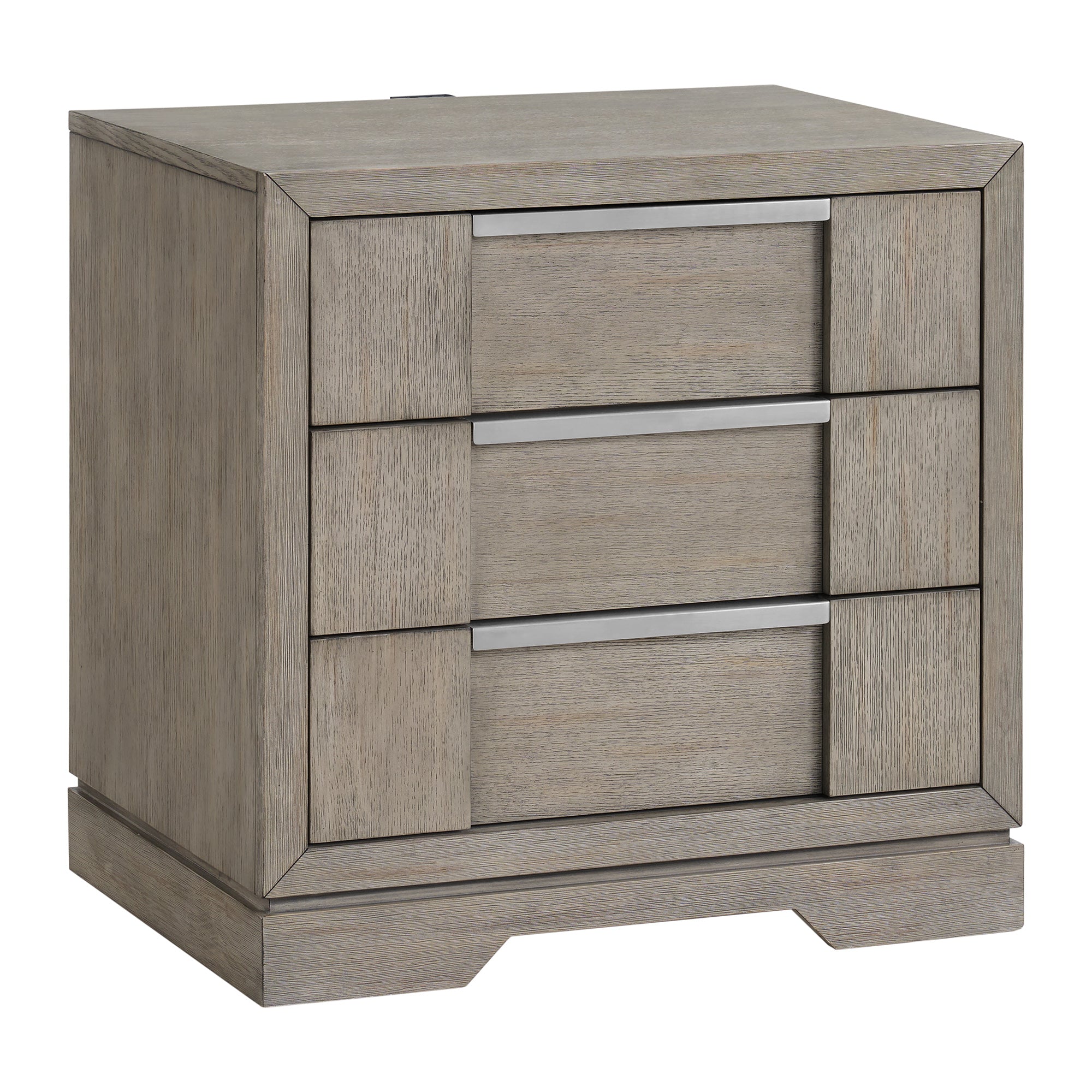 Kelis Queen Panel 4PC Bedroom Set with LED in Grey