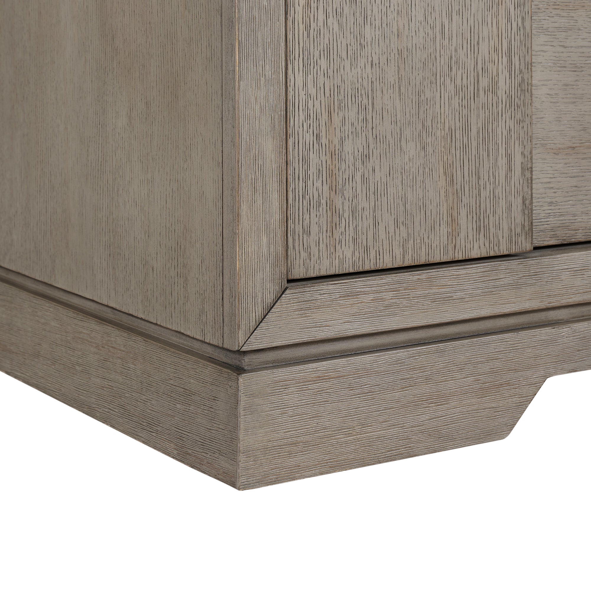Kelis 3-Drawer Nightstand with USB in Grey
