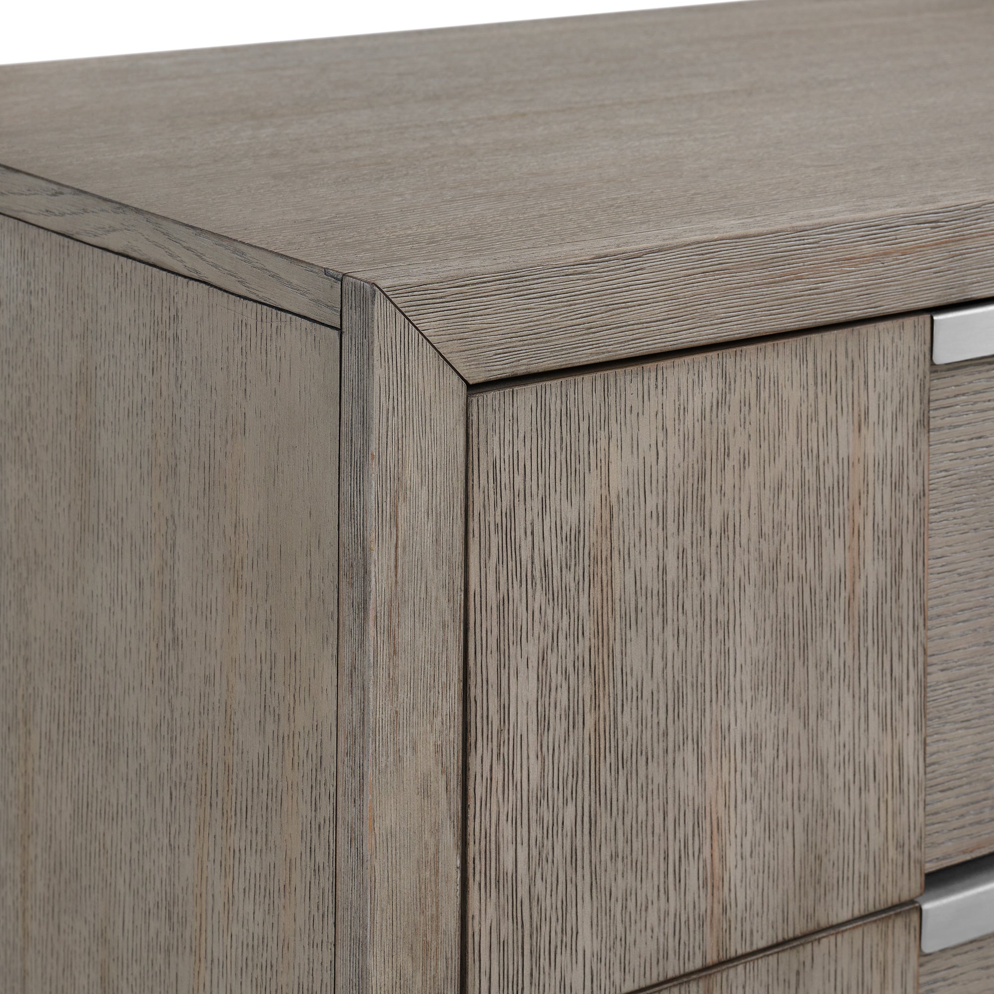 Kelis 3-Drawer Nightstand with USB in Grey