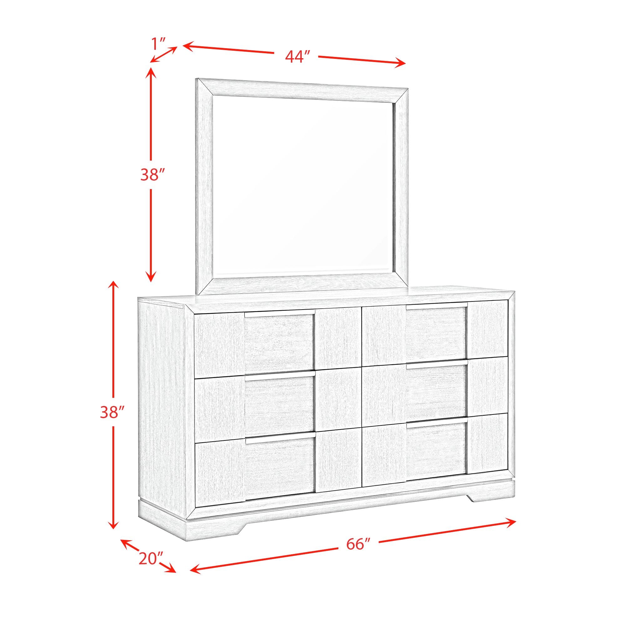 Kelis Queen Panel 4PC Bedroom Set with LED in Grey