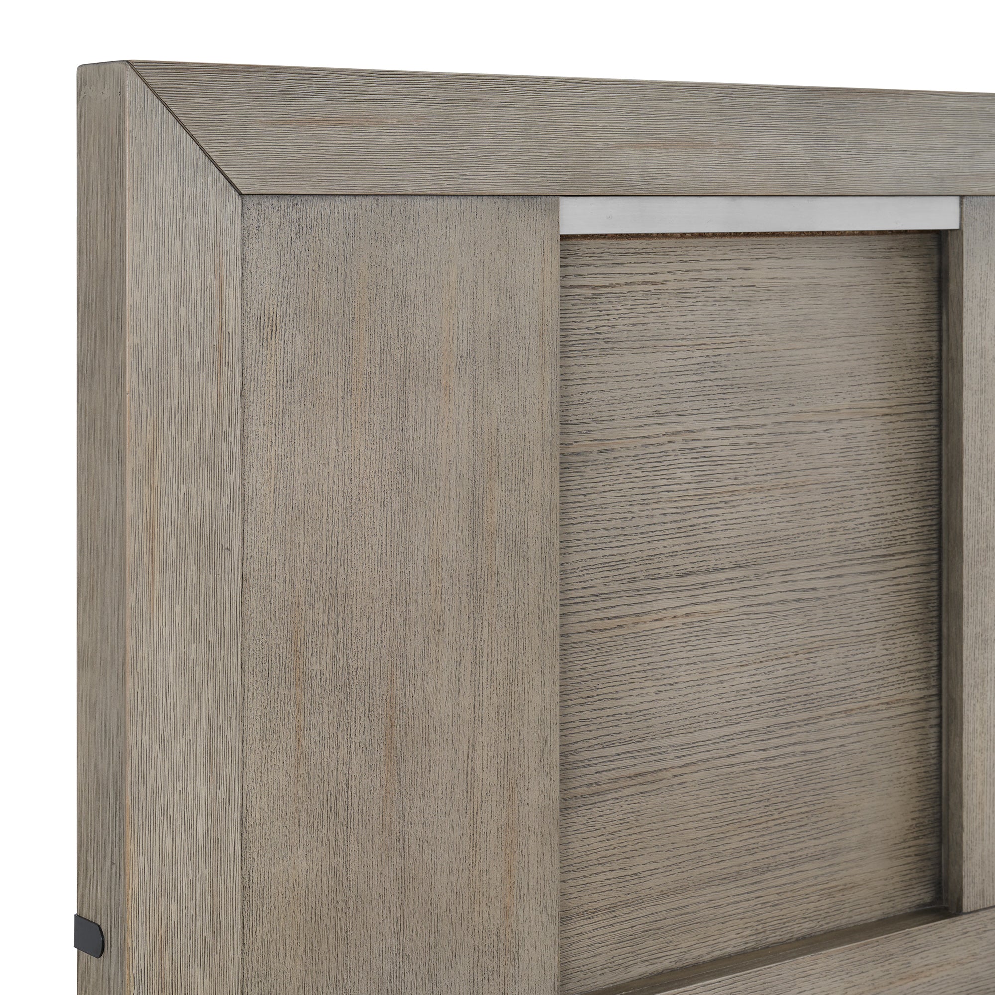 Kelis Queen Panel Bed with LED in Grey