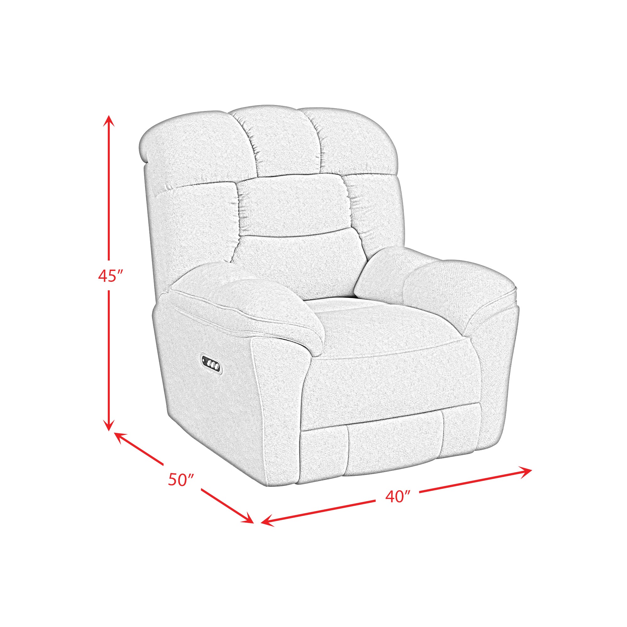 Kelsey P3 Recliner, zero gravity, memory foam in Bama Toast