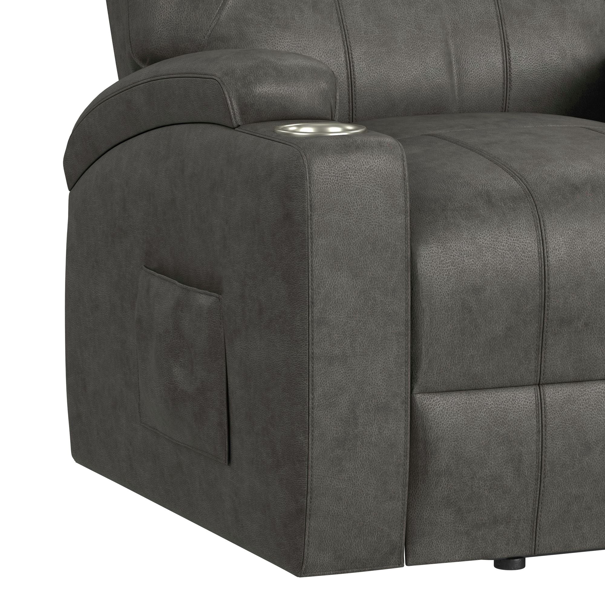 Kenmore P1 Lift Chair with Heat Massage in Simba DK Grey