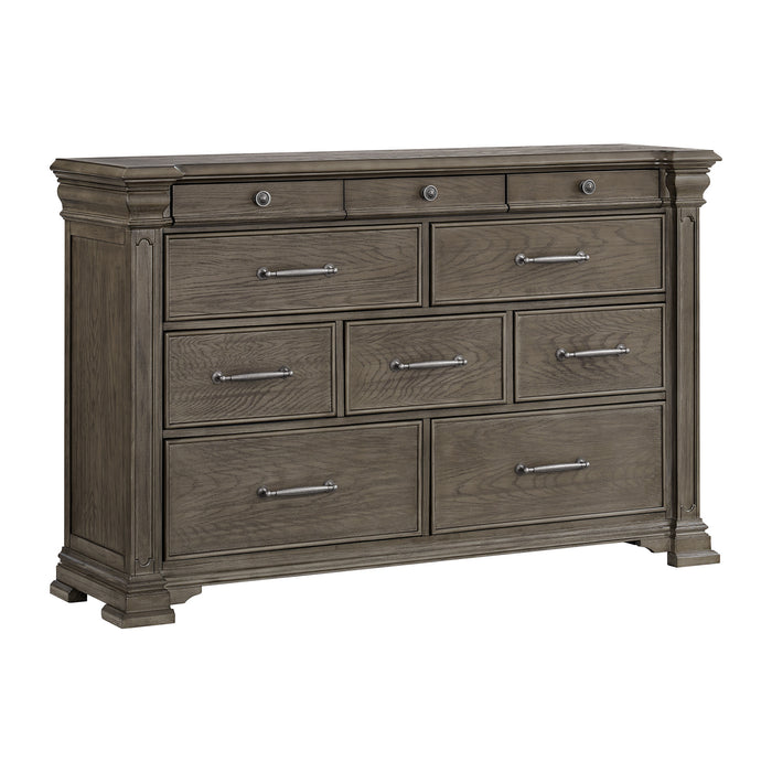 Kings Court 10-Drawer Dresser in Grey