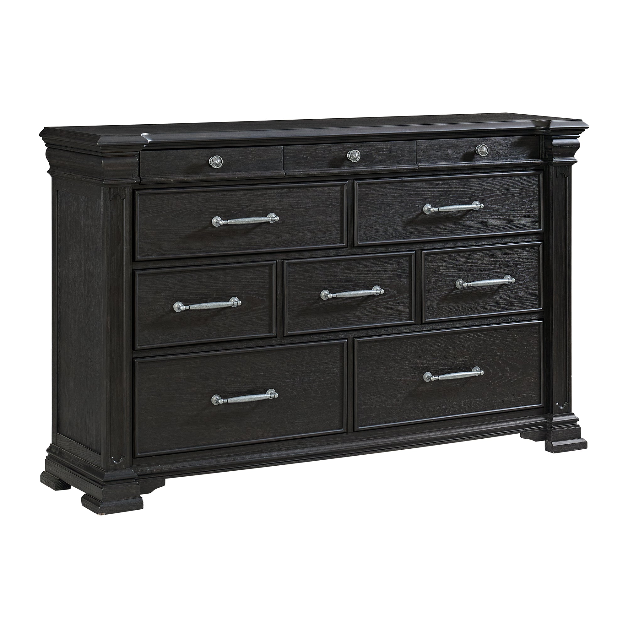 Kings Court 10-Drawer Dresser in Black