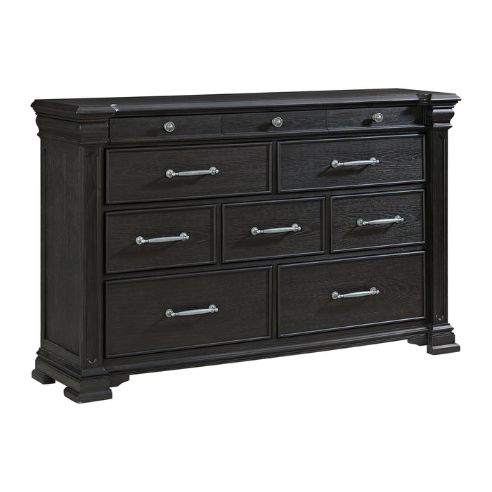 Kings Court 10-Drawer Dresser in Black