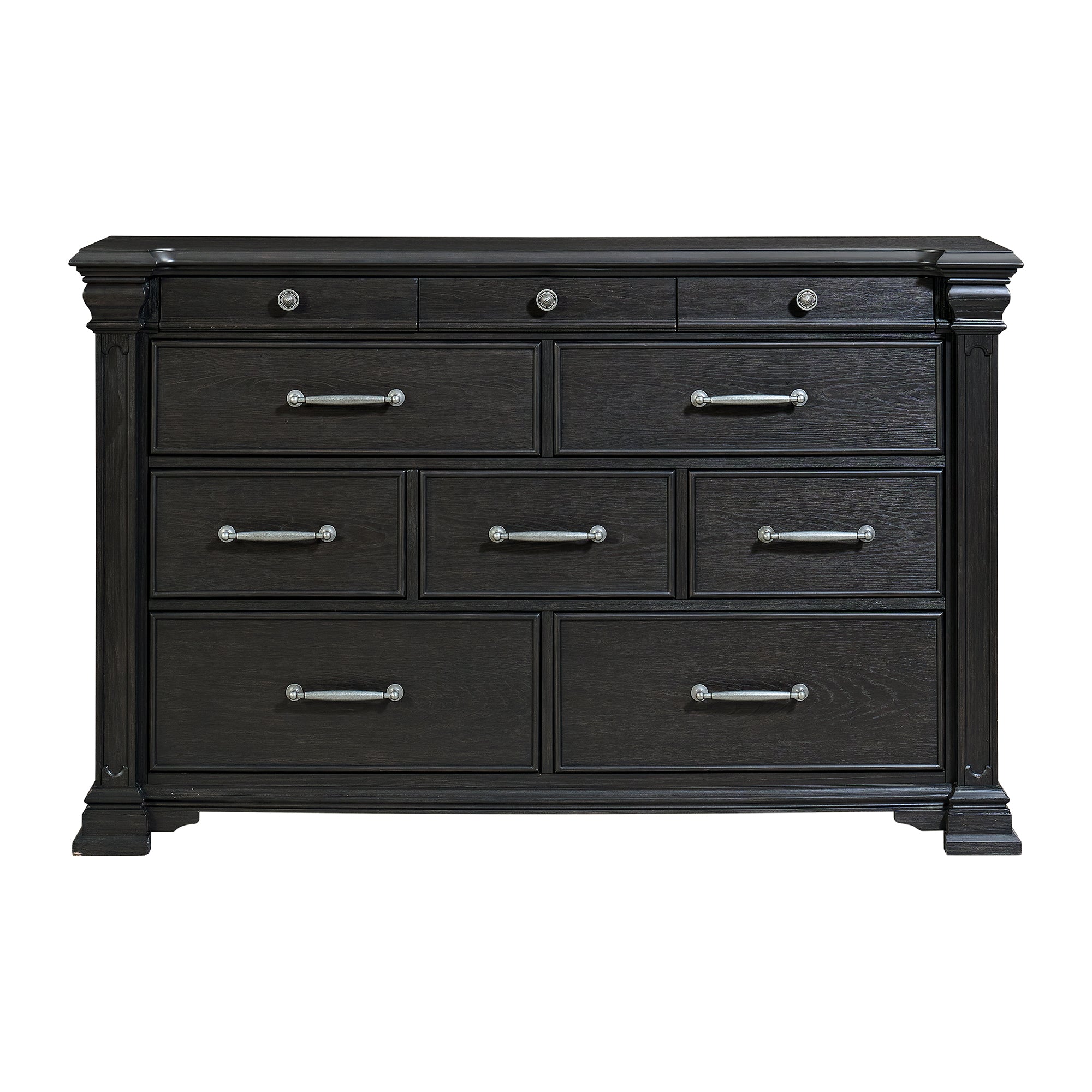 Kings Court 10-Drawer Dresser in Black
