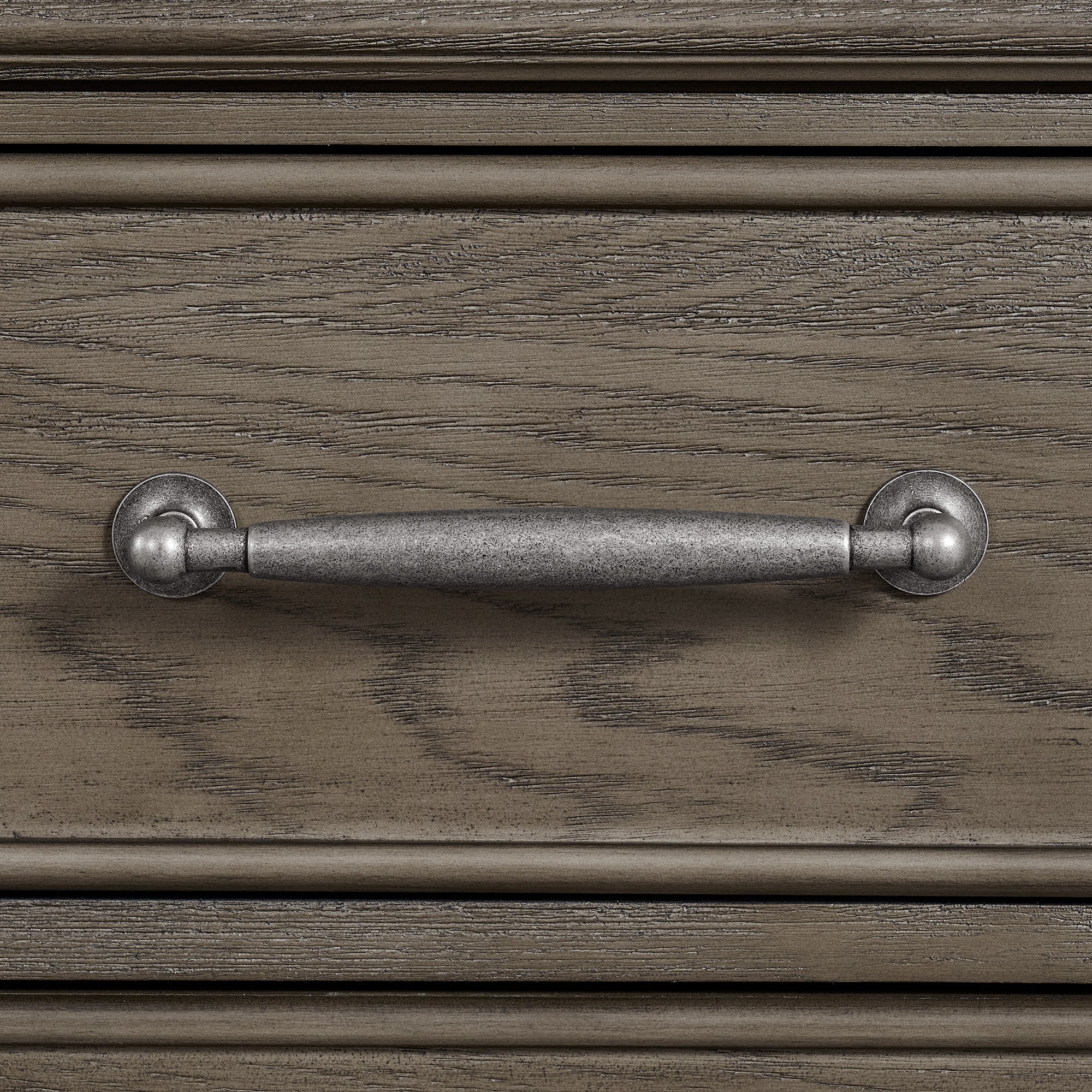 Kings Court 3-Drawer Nightstand (Sliding Top) in Grey