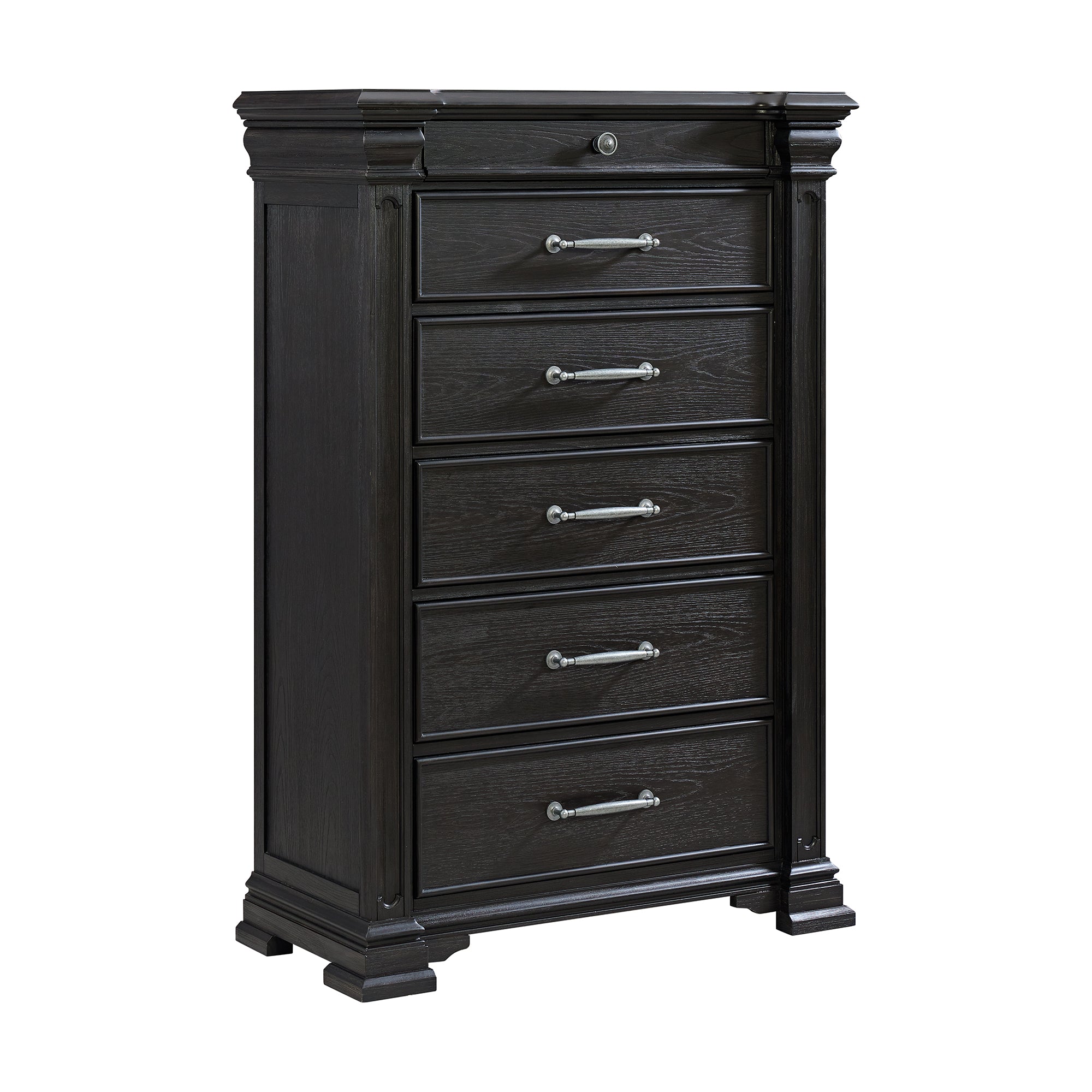 Kings Court 6-Drawer Chest in Black