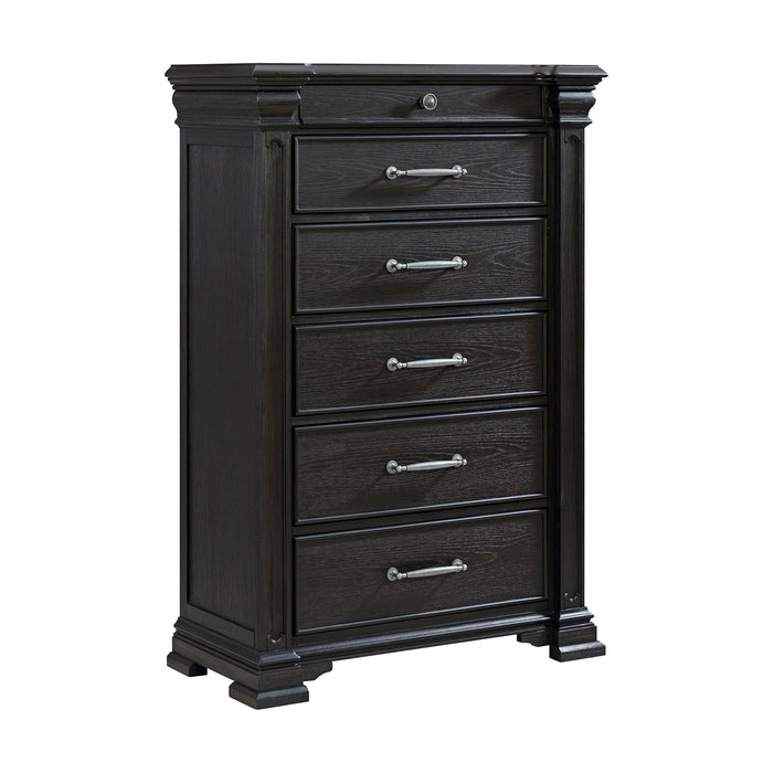 Kings Court 6-Drawer Chest in Black