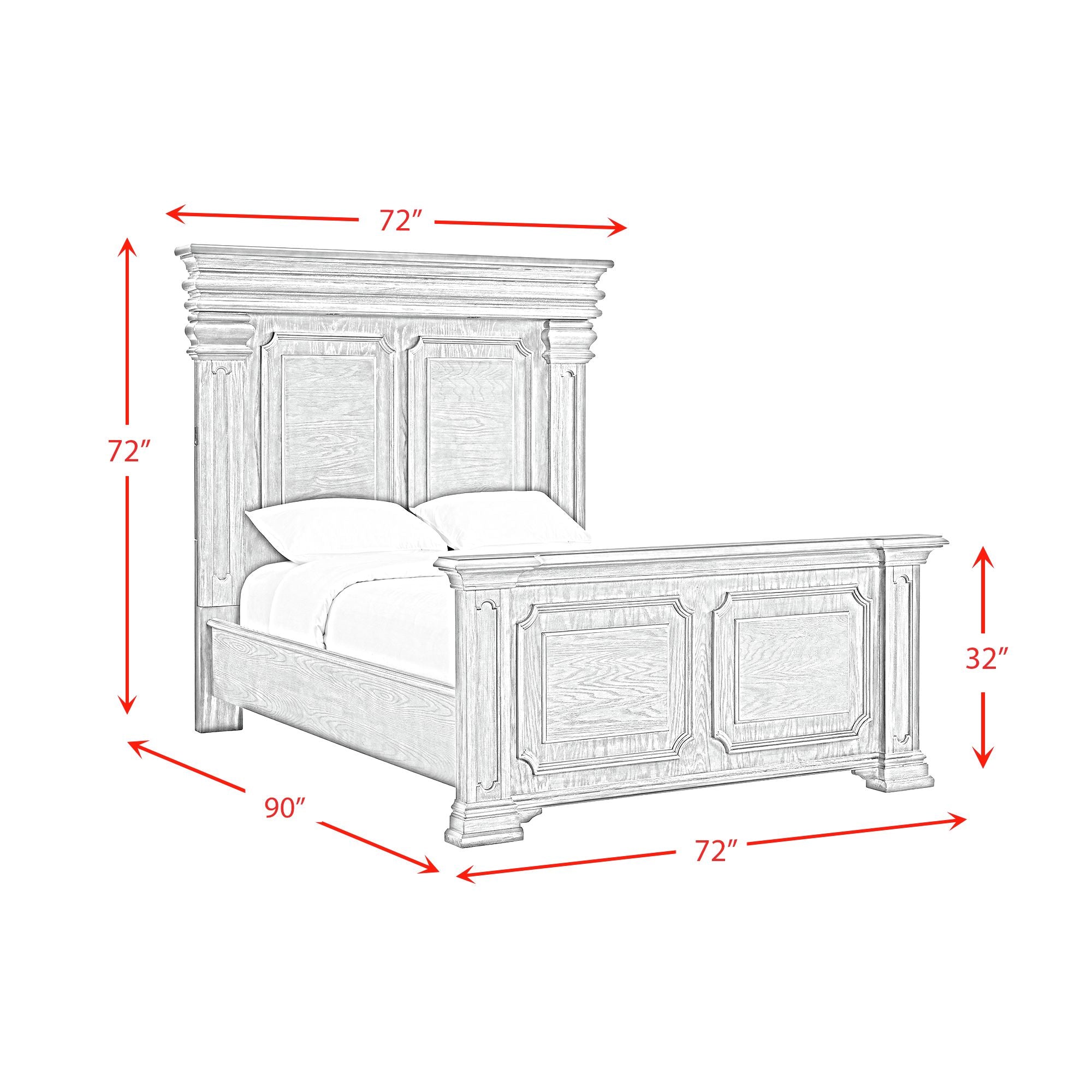 Kings Court Queen Bed in Black