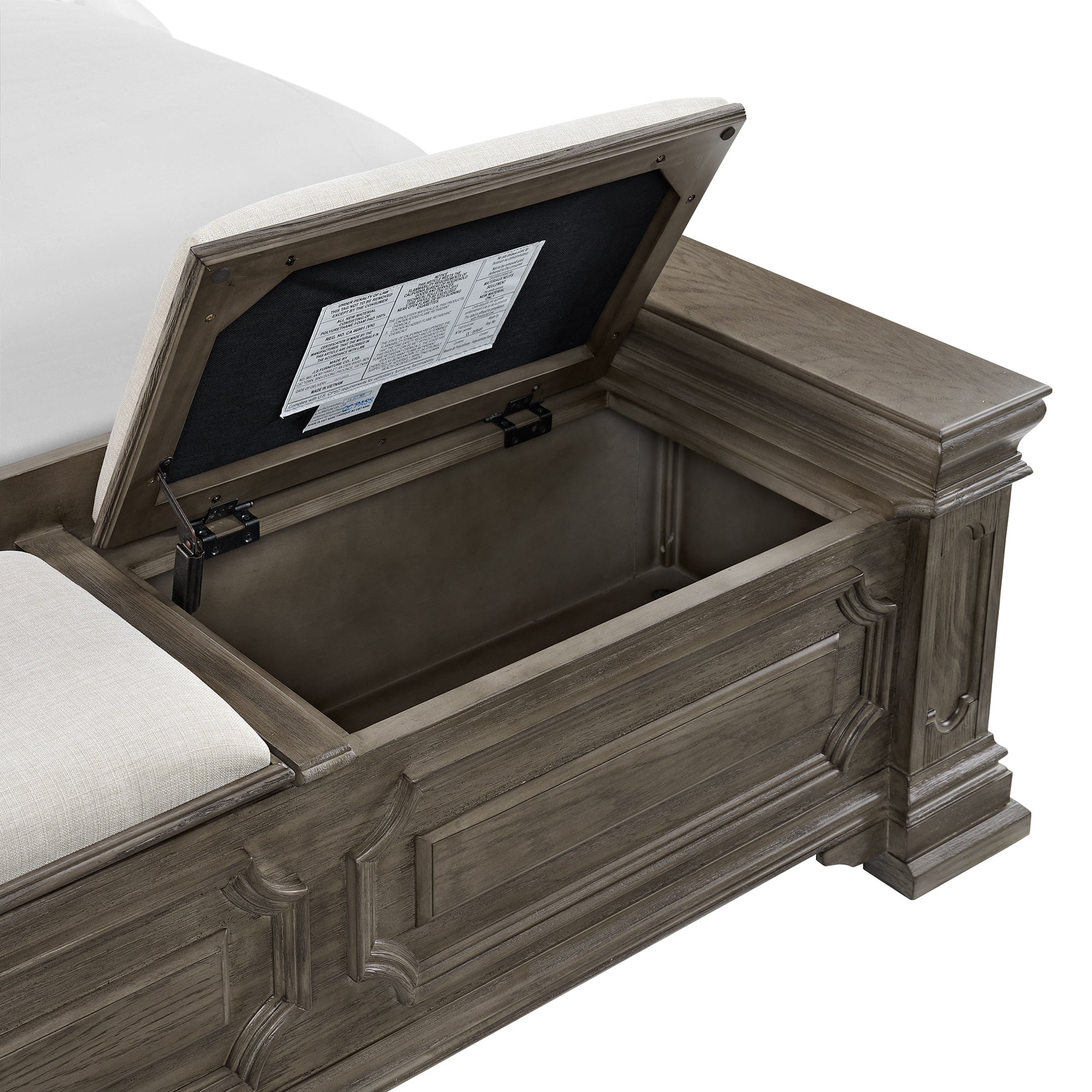 Kings Court King Storage Bed in Grey