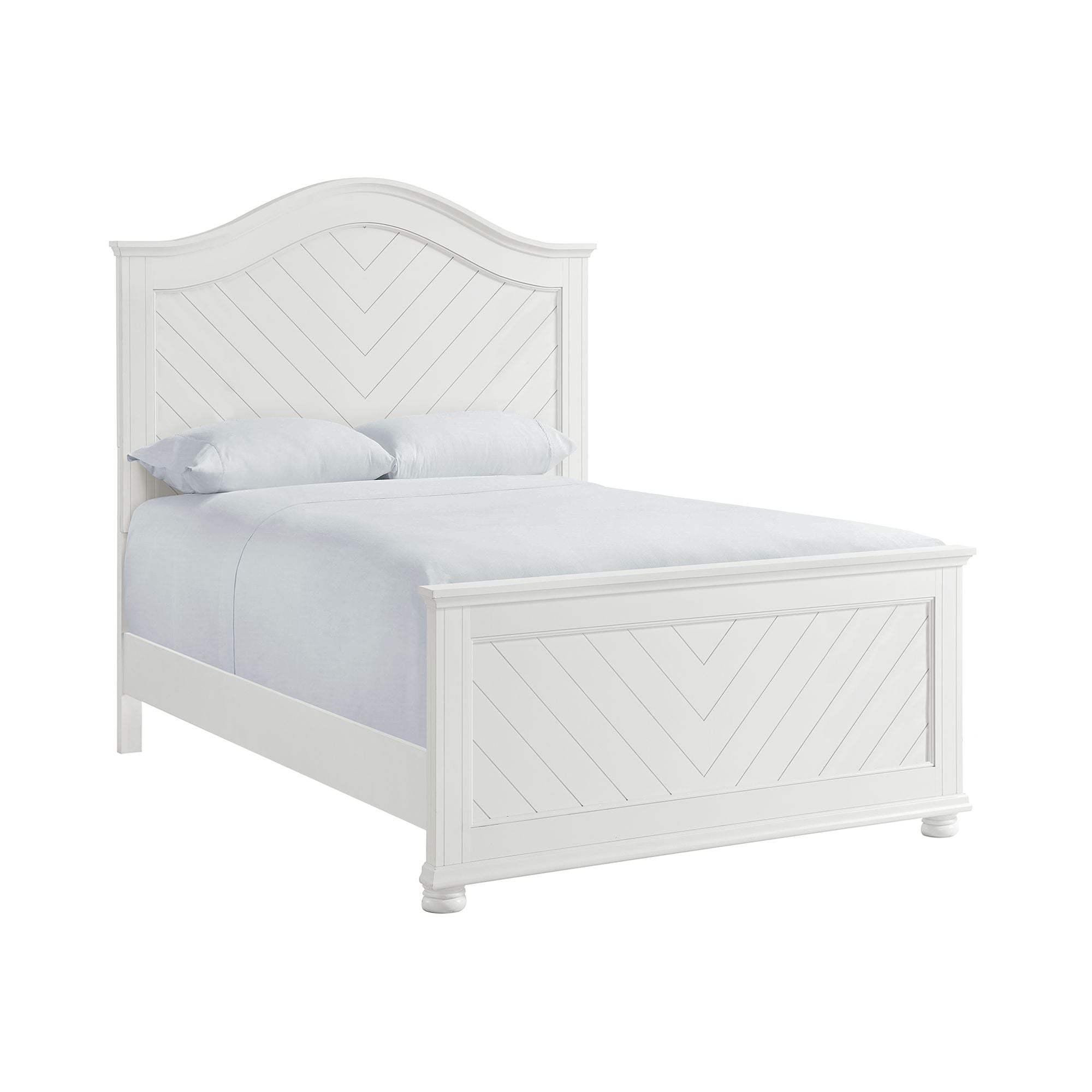 Kona Full Panel Bed in White