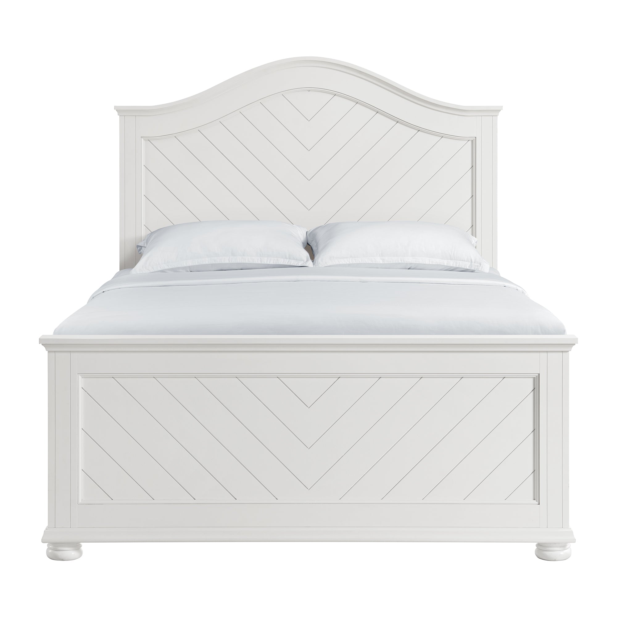 Kona Queen Panel Bed in White