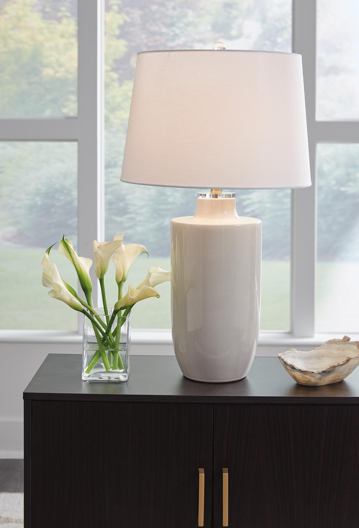 Dar Furniture - Ashley Furniture - Cylener Table Lamp (Set of 2) - Table Lamp (Set of 2) / Off White - L100794X2