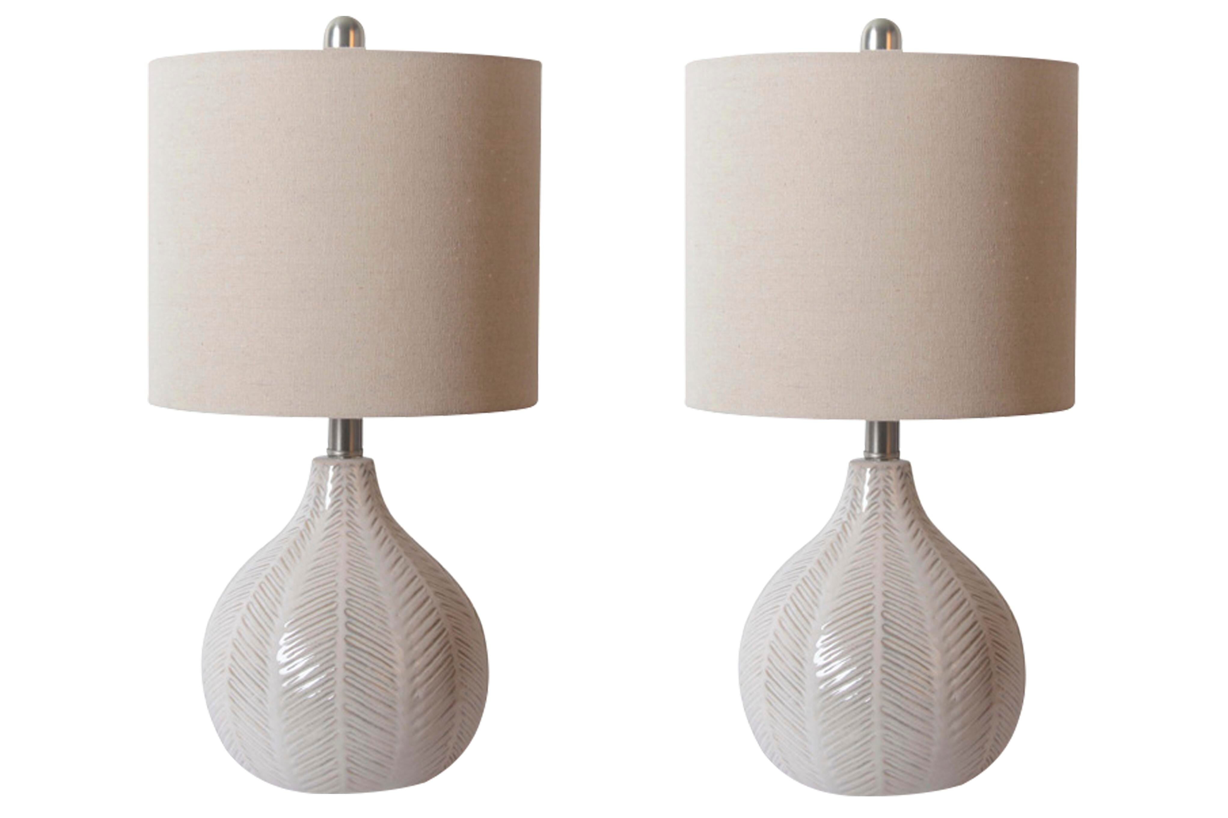 Dar Furniture - Ashley Furniture - Rainermen Table Lamp (Set of 2) - Table Lamp (Set of 2) / Off White - L180024X2