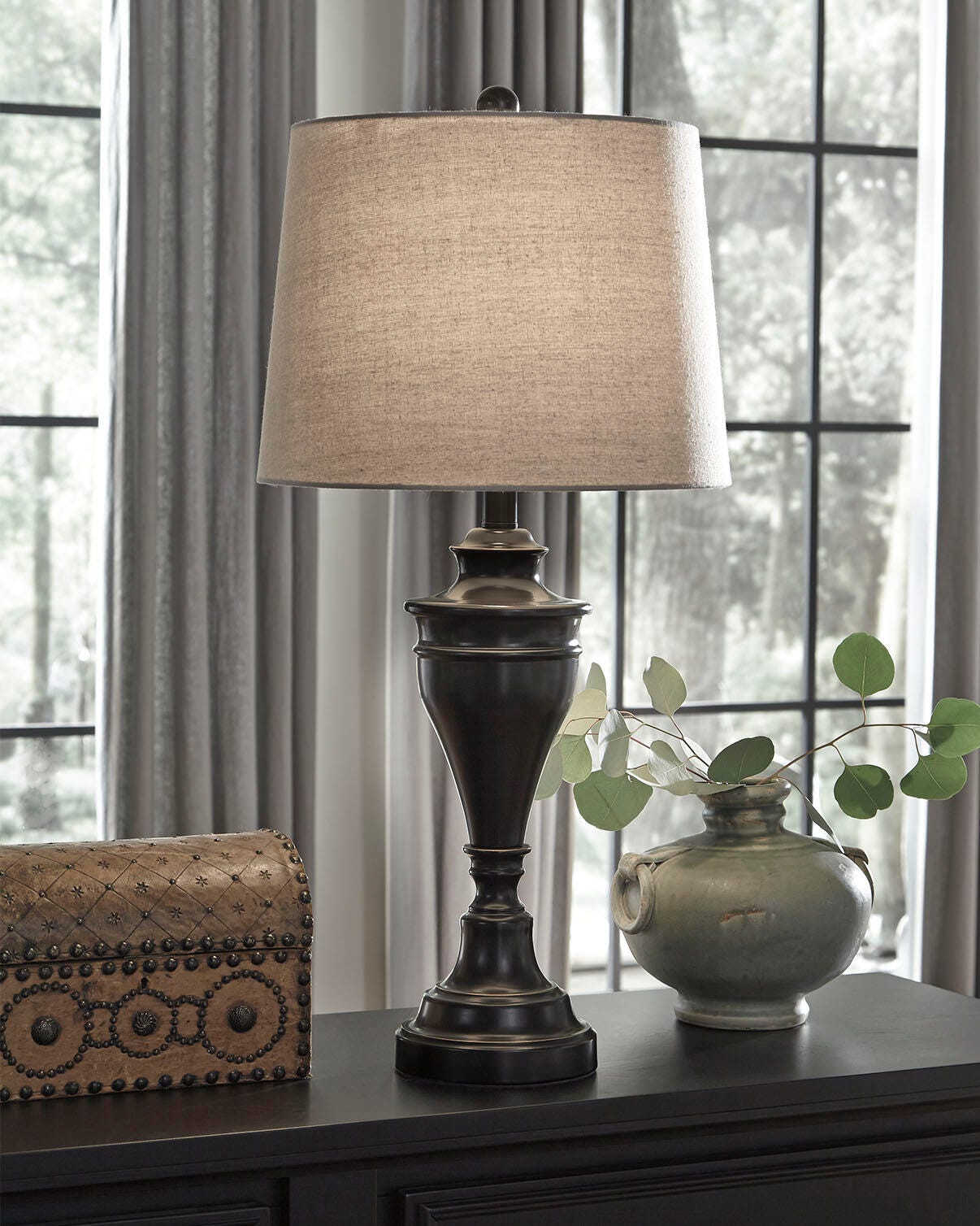 Dar Furniture - Ashley Furniture - Darlita Table Lamp (Set of 2) - Metal Table Lamp (Set of 2) / Bronze Finish - L204024