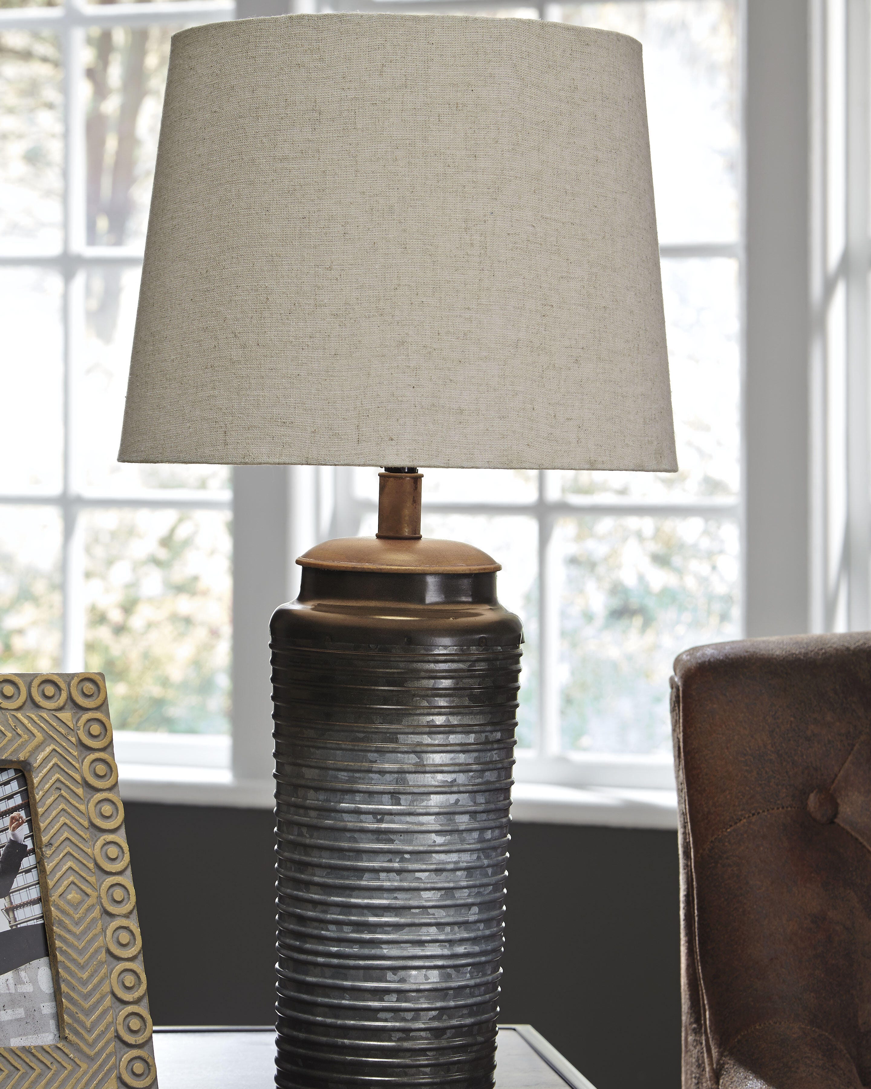 Dar Furniture - Ashley Furniture - Norbert Table Lamp (Set of 2) - Metal Table Lamp (Set of 2) / Gray - L204064