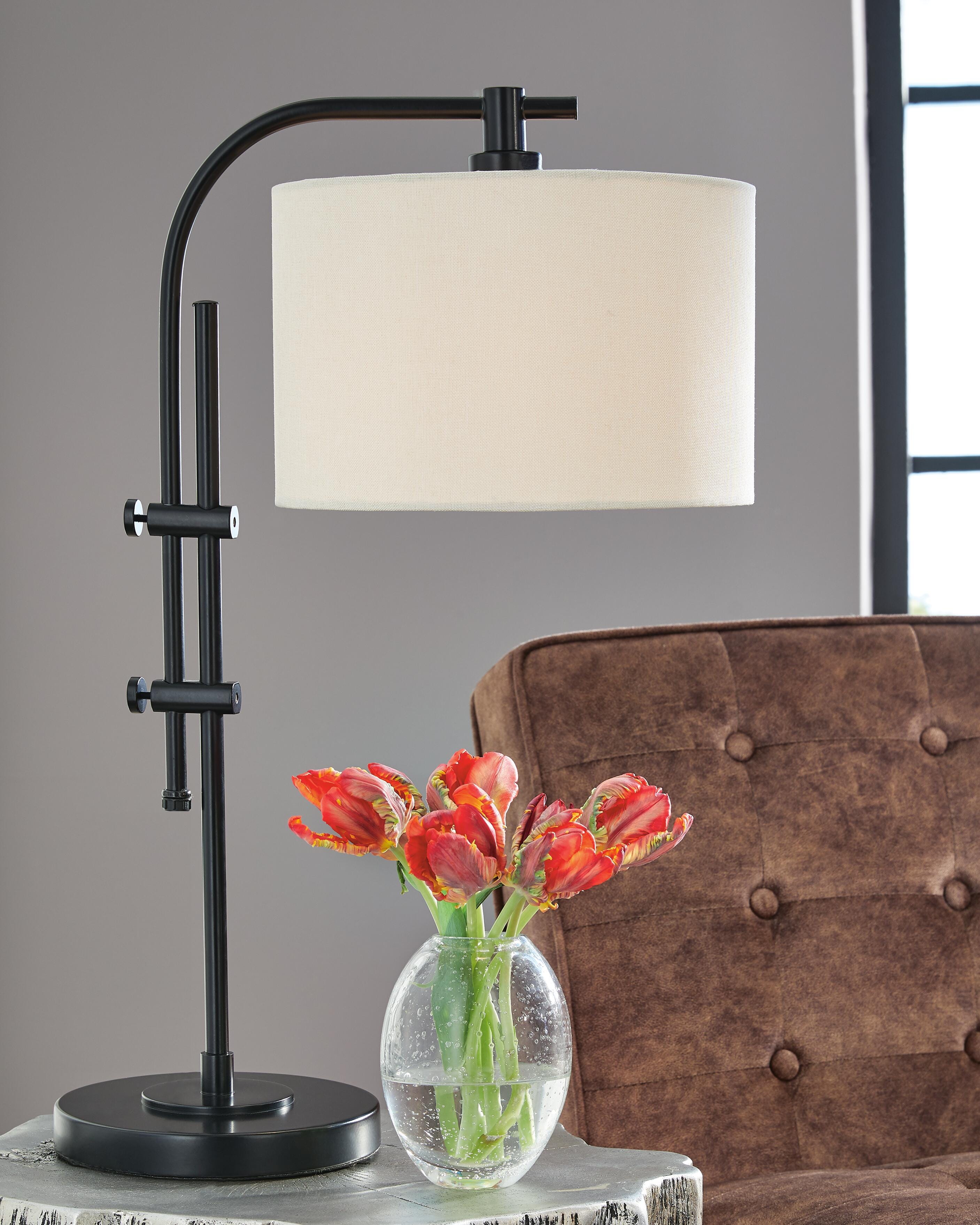 Dar Furniture - Ashley Furniture - Baronvale Accent Lamp - Metal Accent Lamp (1/CN) / Black - L206043